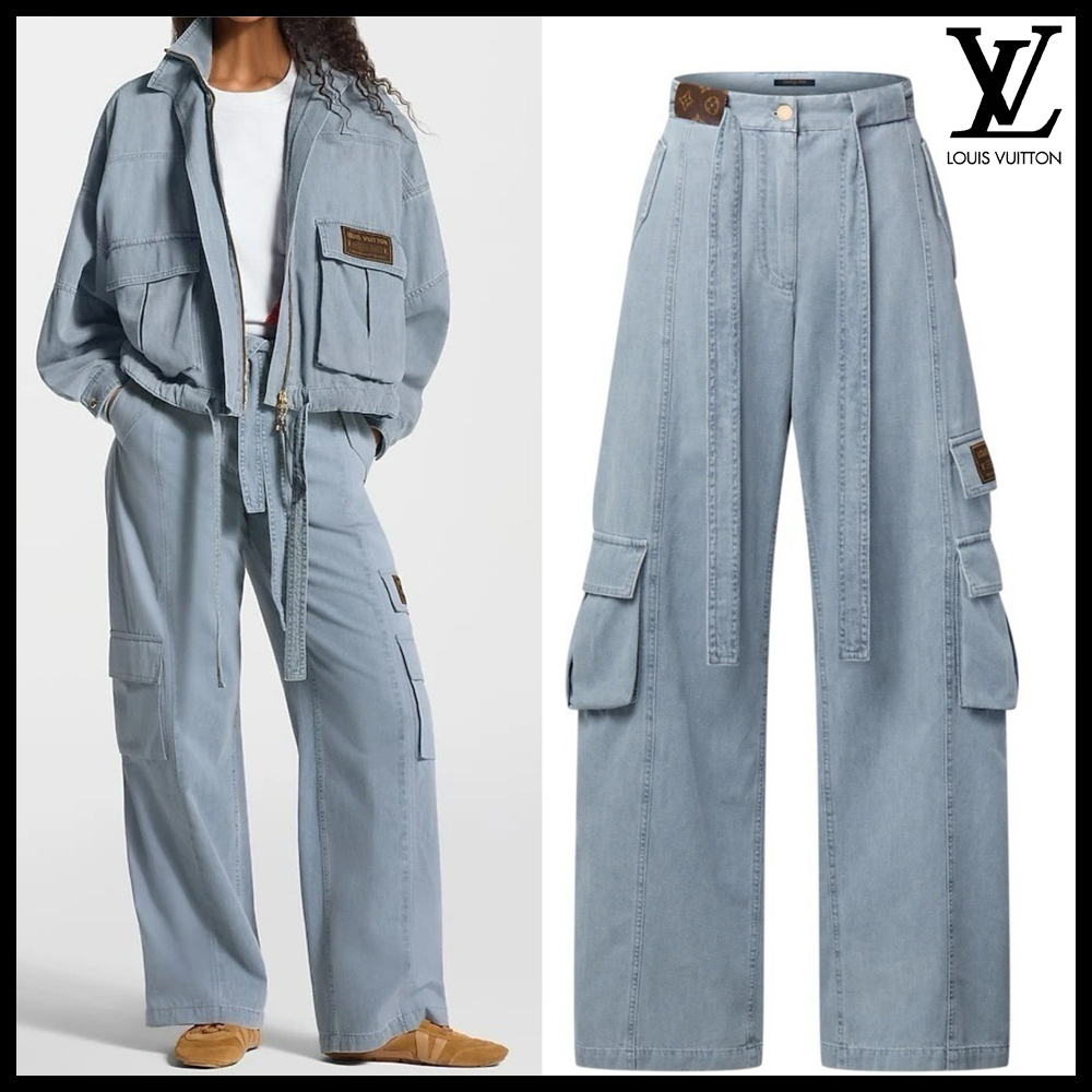 【頂級原單】LV Utility Pocket Washed Denim Jeans 牛仔長褲