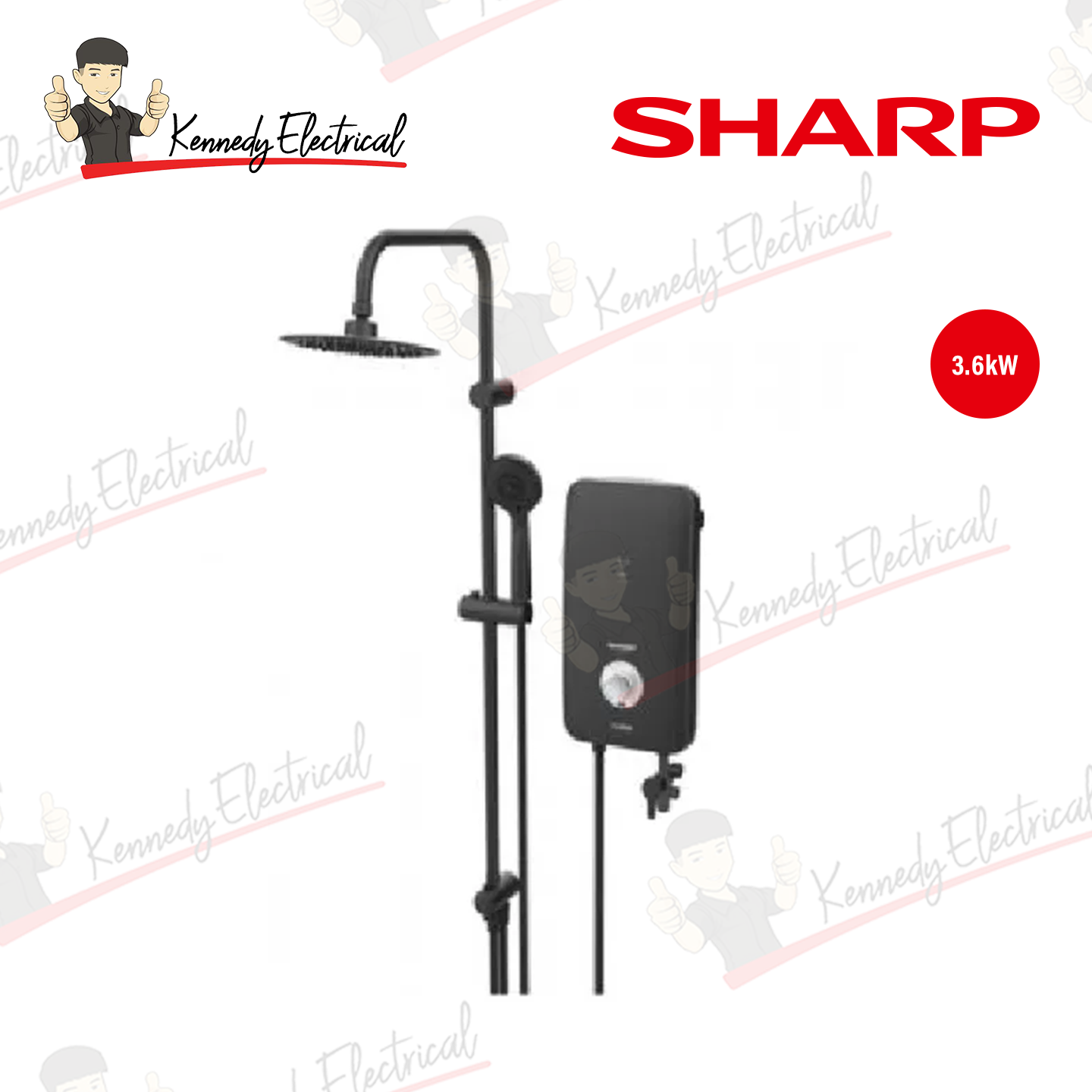 Sharp DC Pump Rainshower Water Heater (WHP315RNMB)