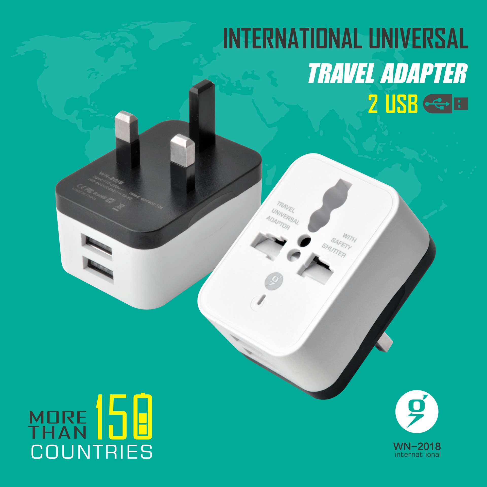 69674 插头 +2usb UNIVERSAL PLUG 转换插头