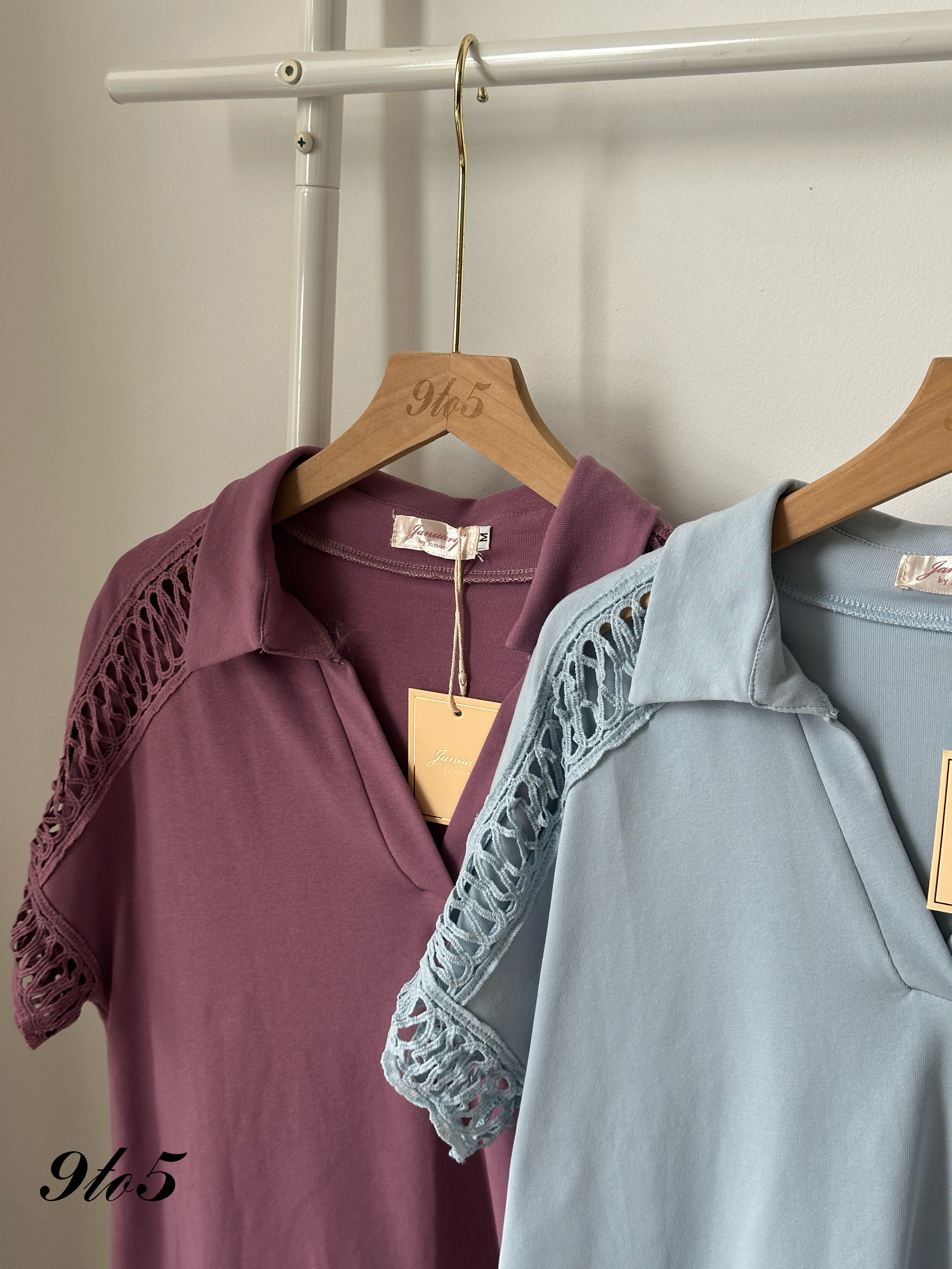 T4061 V Neck Polo Tee - 4 Colors