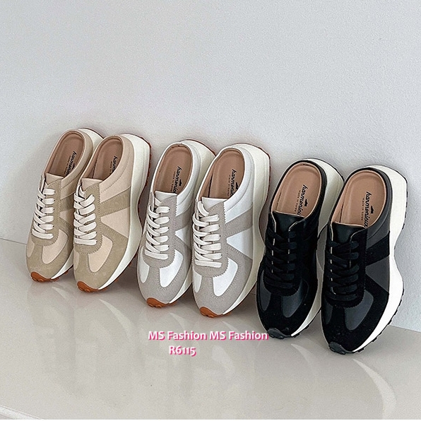 R6115 韓國🇰🇷拼色後拖sneakers