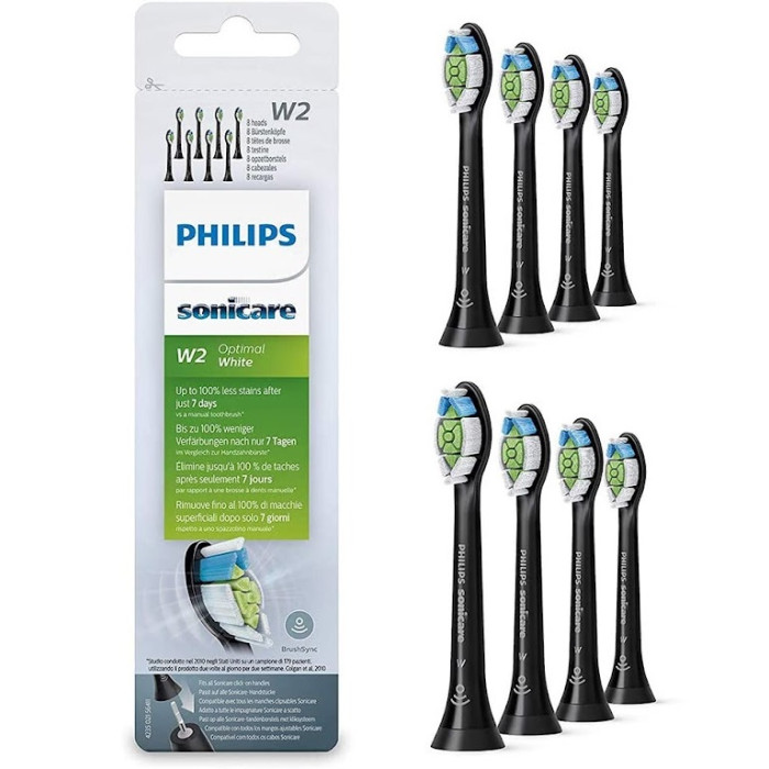 飛利浦 - Sonicare DiamondClean W2 (8支裝)聲波牙刷刷頭 HX6068 平行進口
