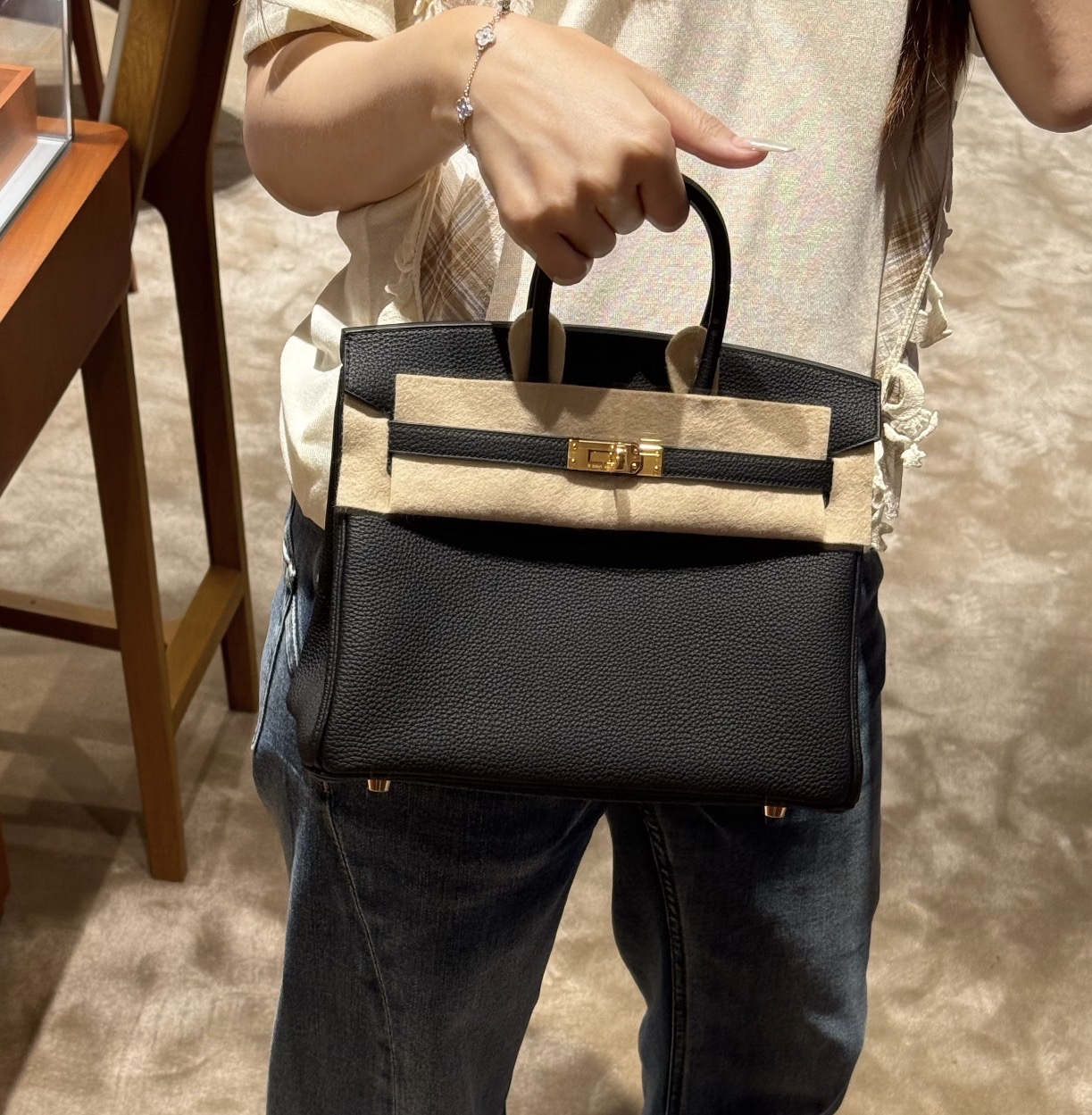 WhatsApp 查價📲 Birkin 25 黑色金扣 TOGO G STAMP
