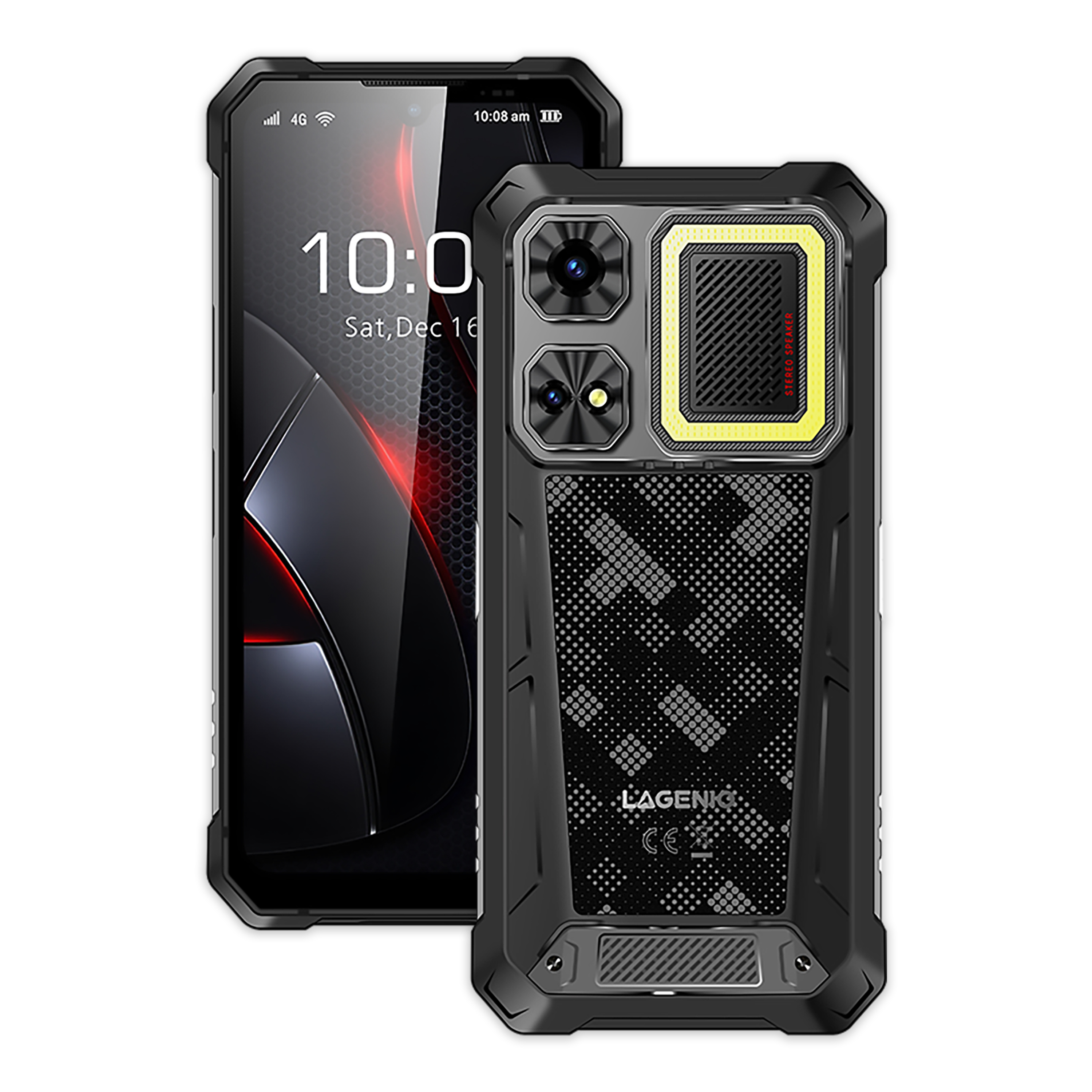 LAGENIO Rhino 1 Pro | 8GB/256GB 6.9吋 120Hz 12000mAh 130dB雙喇叭 露營燈 eSIM 三防手機 Rugged Phone
