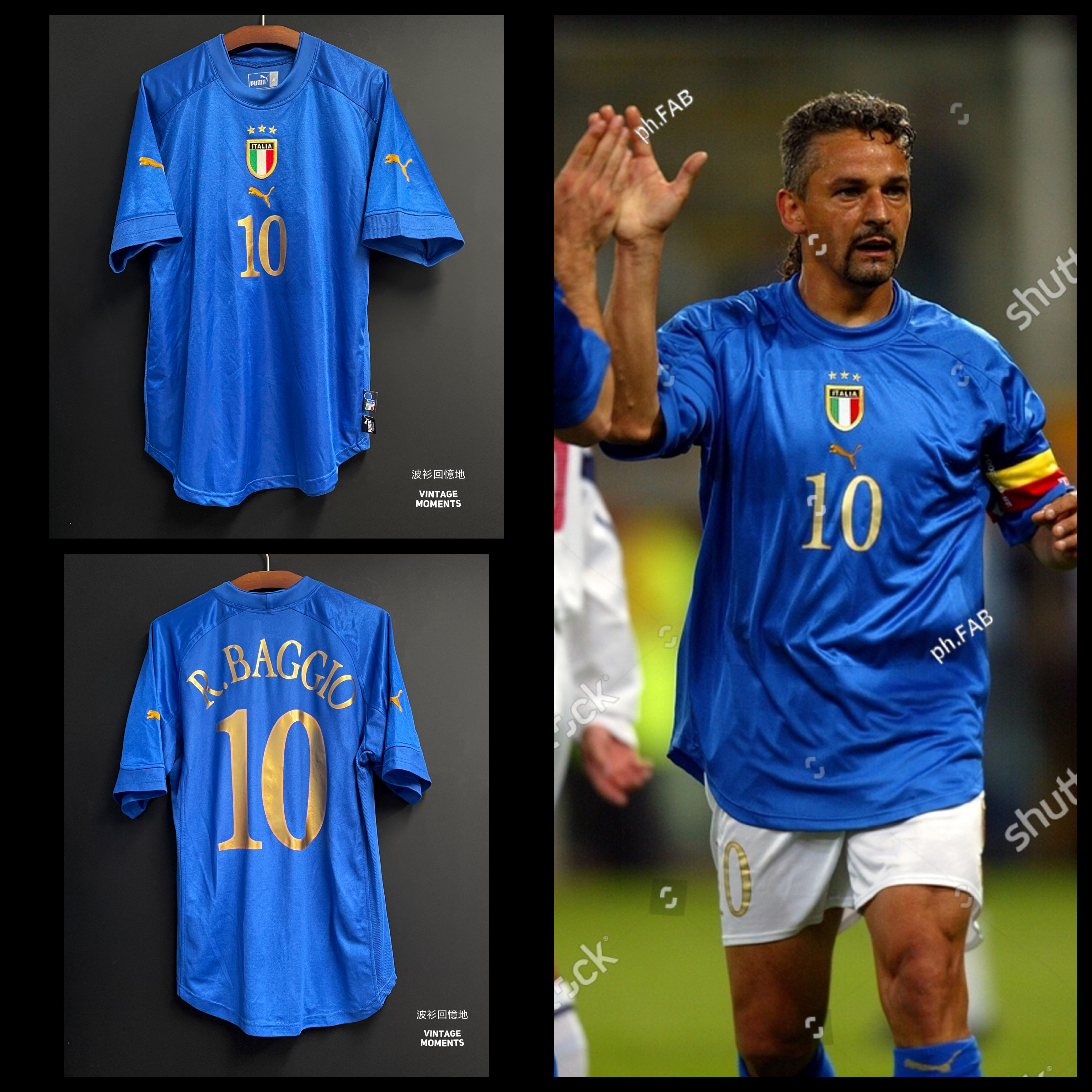 意大利2004主場 巴治奧 ITALY HOME SHIRT BAGGIO