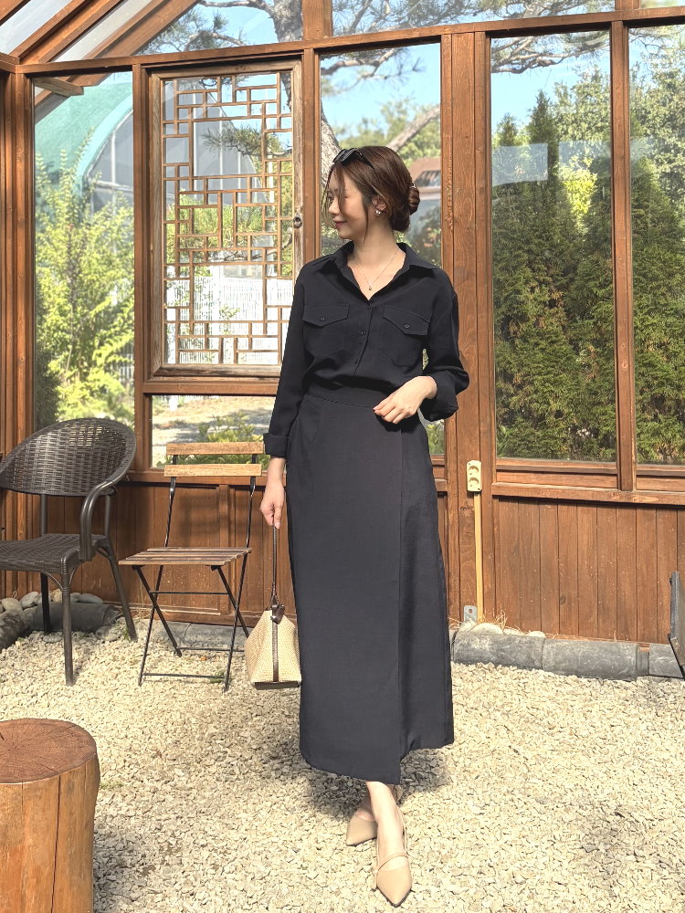 The Colette Wrap Set (Navy)