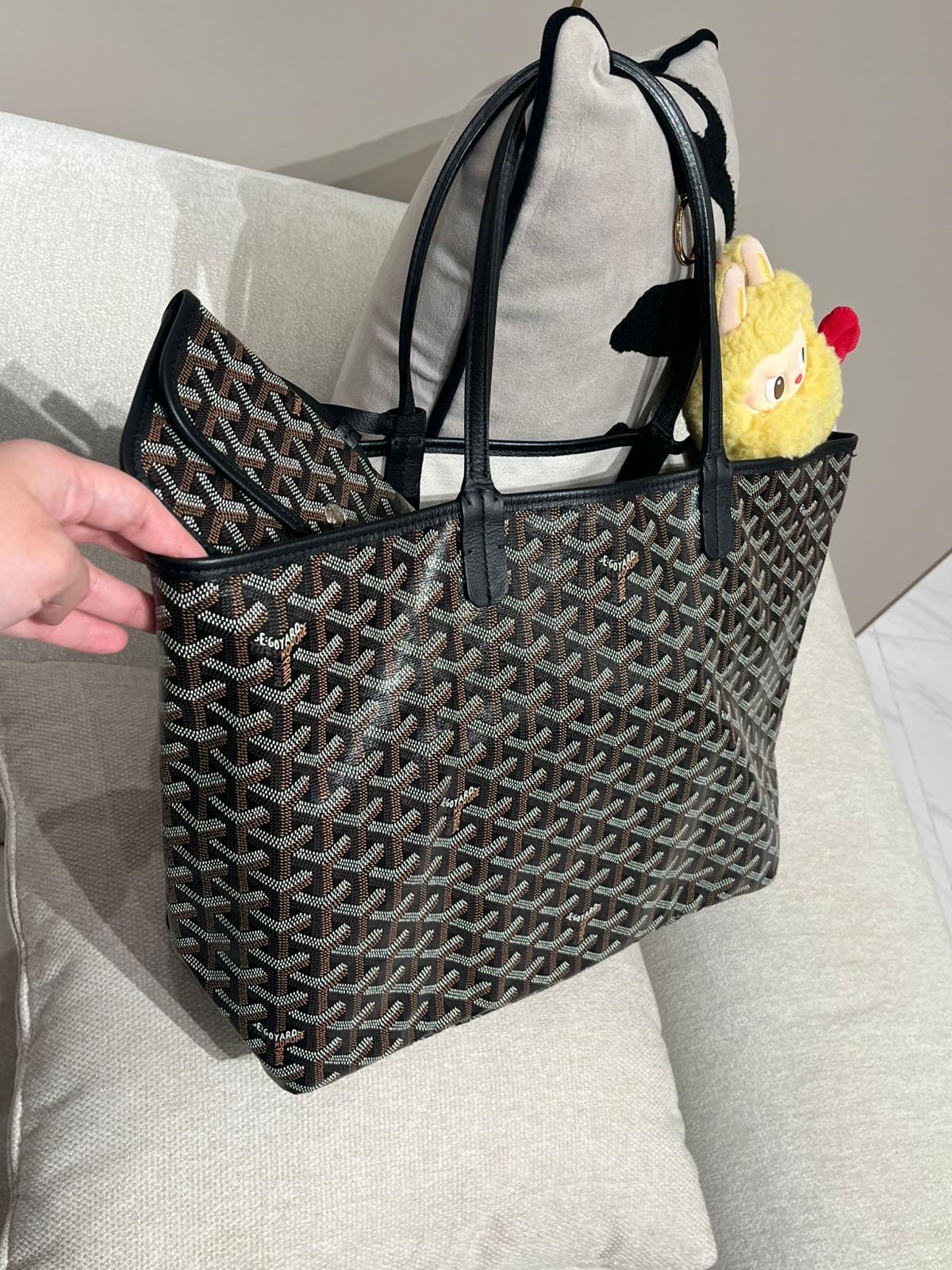 未使用品 Goyard saint Louis pm tote bag Noir 100%Authentic,Unused 未使用品✅24收據✅dust bag 