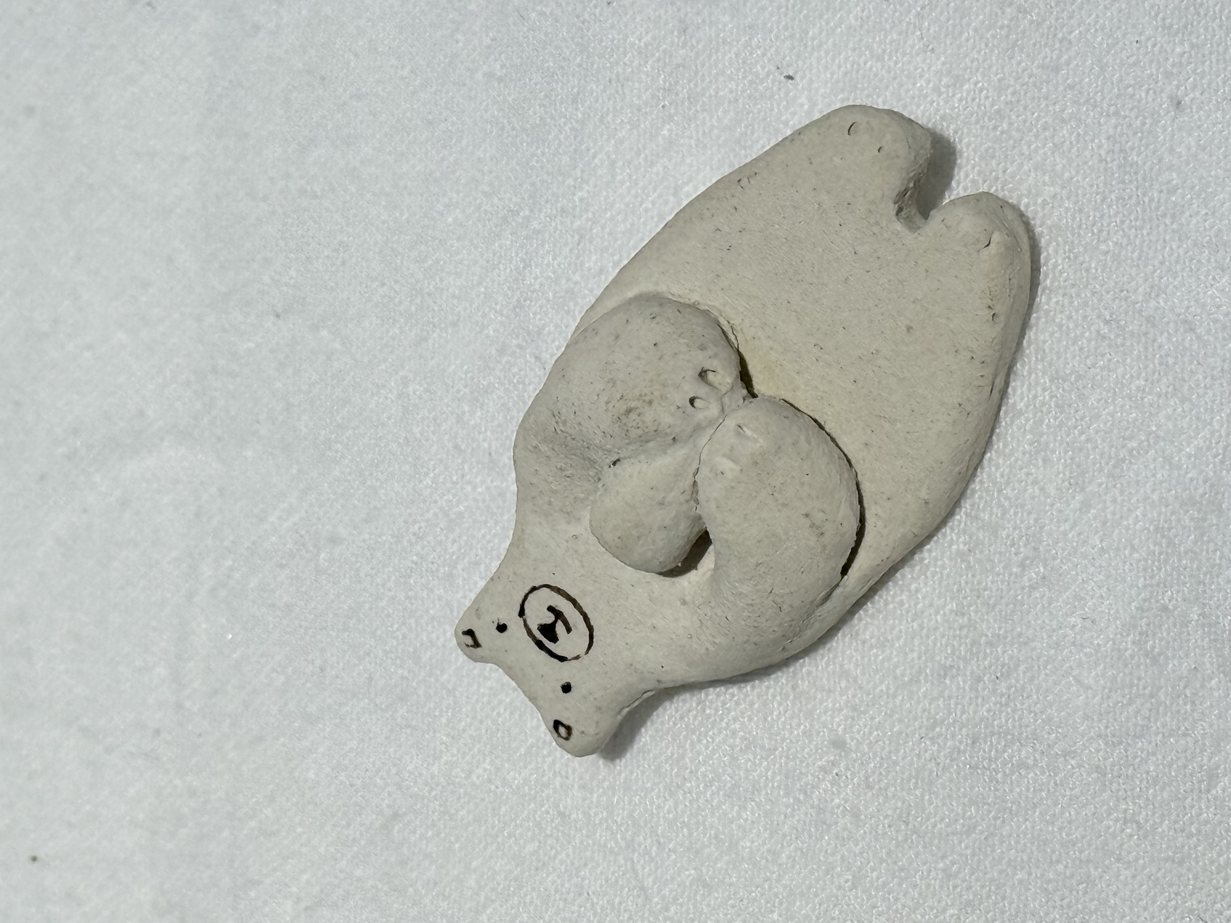 岡村朝子 白熊 胸針 插畫胸針 