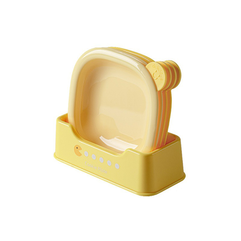 餐臺吐骨碟 骨頭盤 垃圾收納 零食盤 水果盤 黃色［平行進口］ HK2766