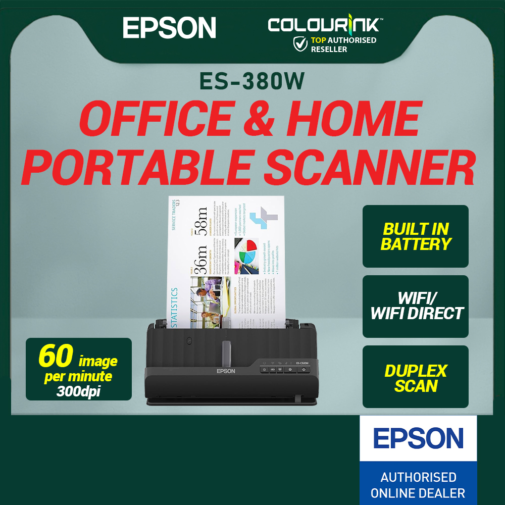 Epson WorkForce ES-C380W A4 Wi-Fi USB Document Scanner Product similar ES-C580W