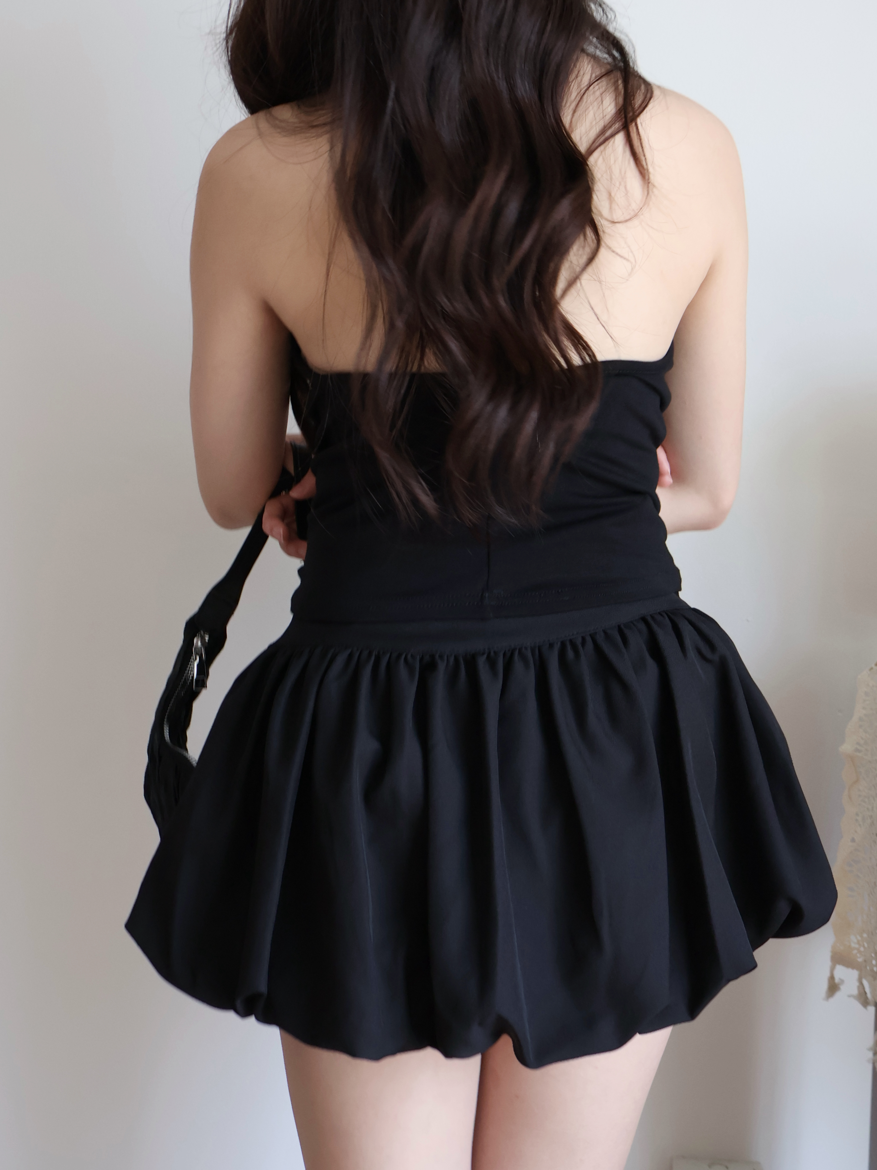 Bubble Mini Skirt | Black