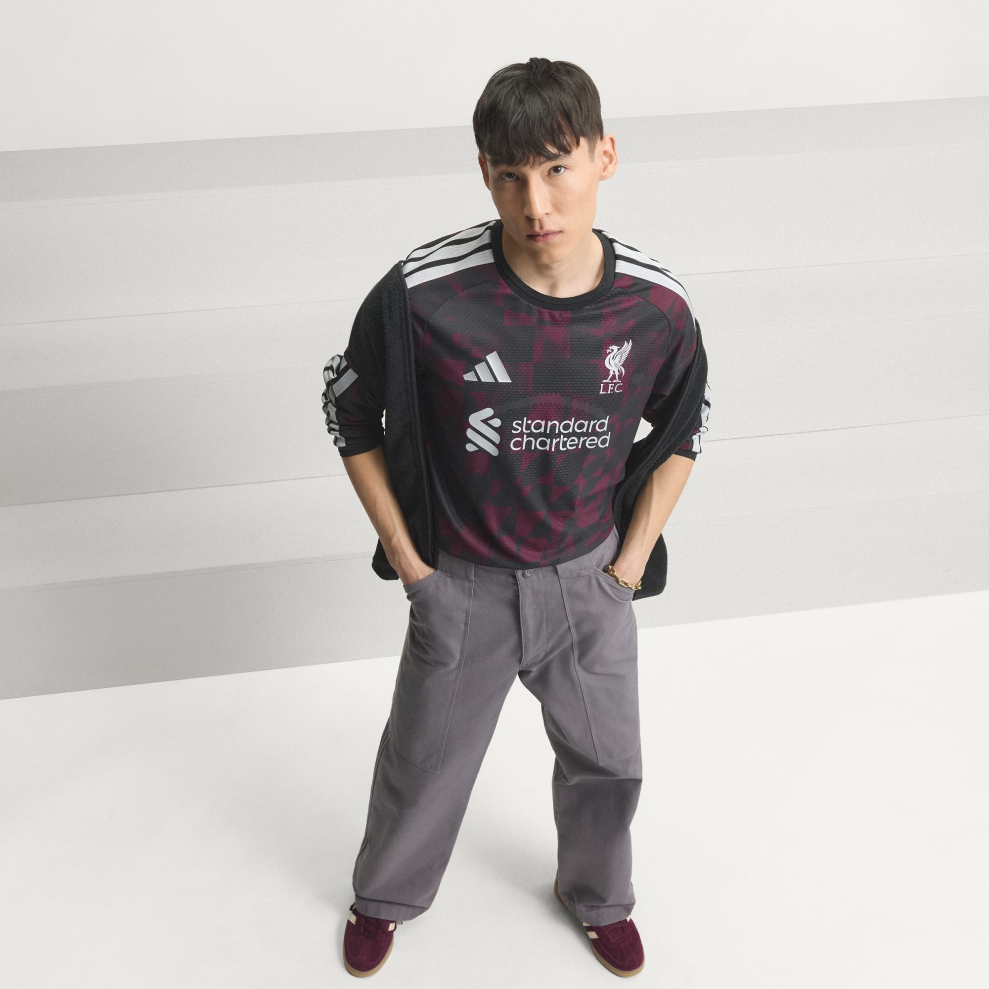 🚩Kop的旗海震撼 Adidas Liverpool 利物浦 2026-27 三客長袖球迷版球衣 (可加印字章) KB8283