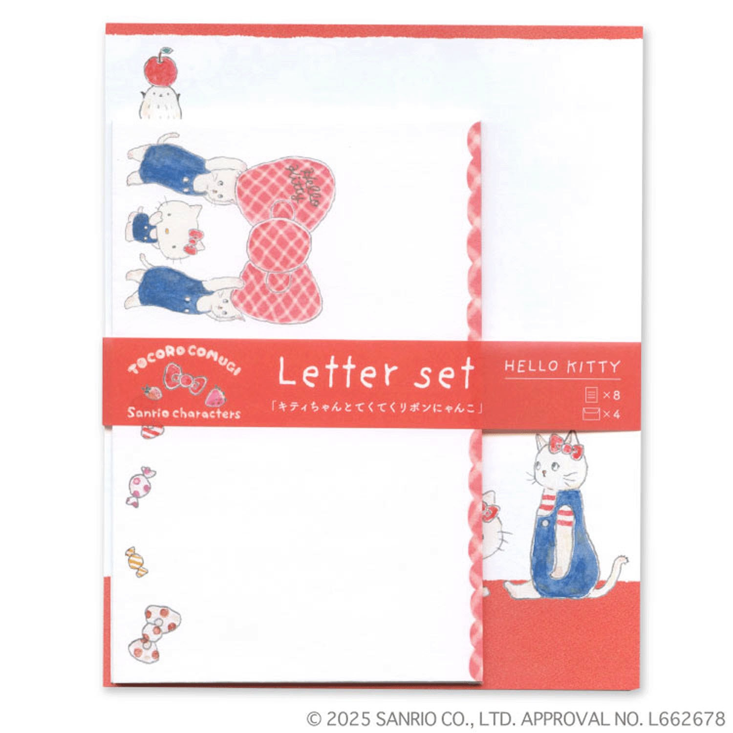 Tocorocomugi × Sanrio - 信紙套裝 (Hello Kitty行走款)