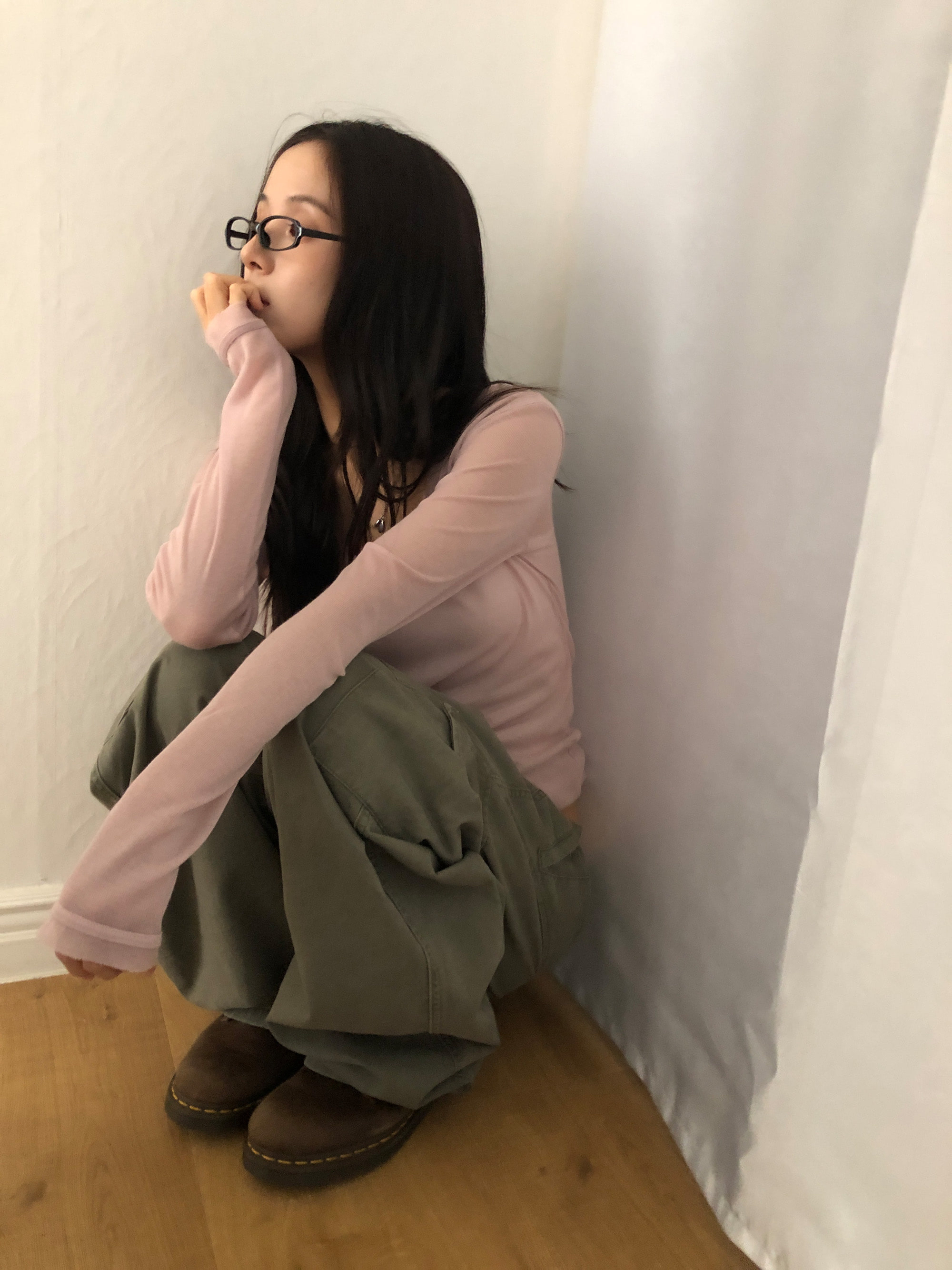 Cotton Wide-Leg Cargo Pants