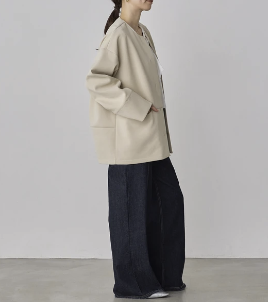簡約風無領外套 - 2026 流行穿搭  女士外套 春夏秋時尚穿搭 優雅日常 成人休閒 易於配搭 日本直送   #JP-I-260007