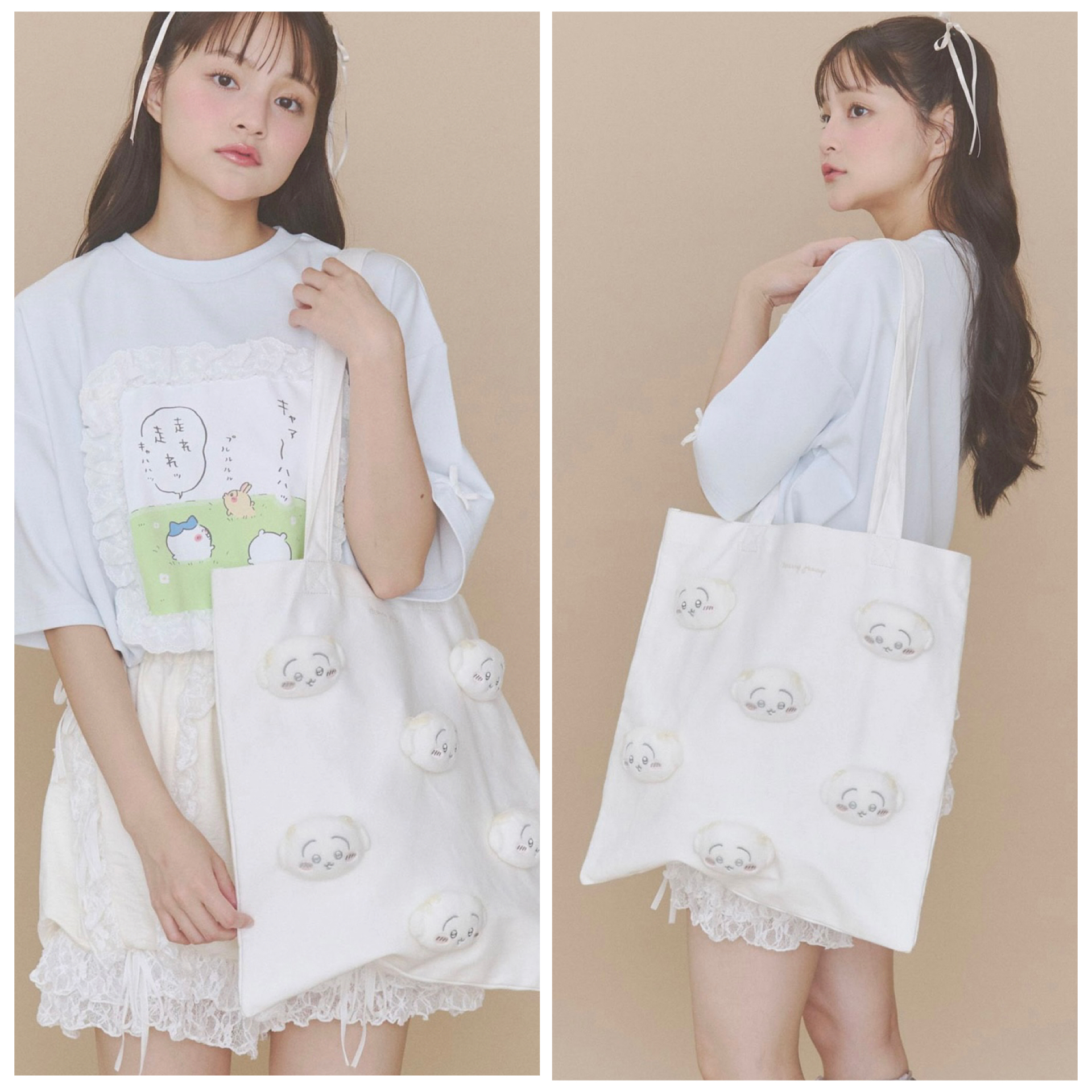 日本預訂📍日本Chiikawa x Merry Jenny立體公仔頭Tote Bag 不包郵 2026年8月中下旬出貨