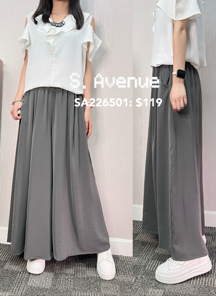 SA226501: 橡根腰超舒服長裙褲