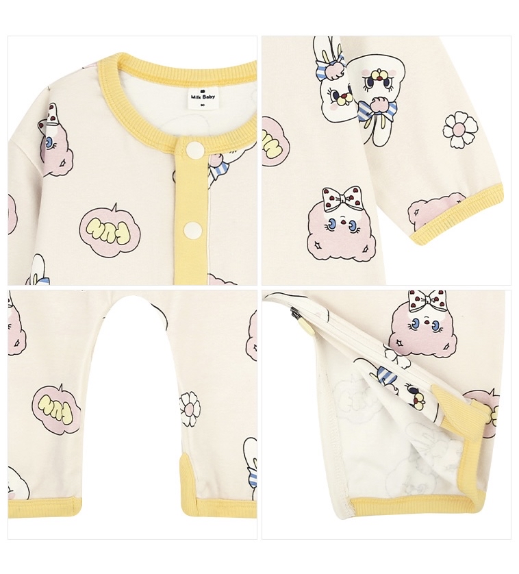 🌸預訂 韓國直送🌸🇰🇷Milk Baby x MOMOREI兩色人物印花寬鬆長袖連身服