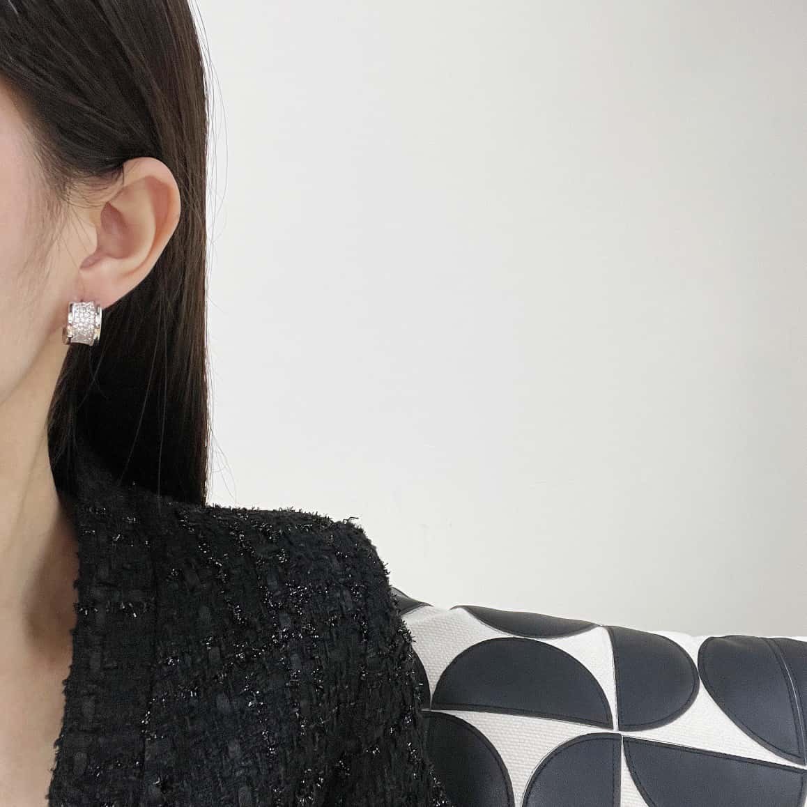 【原單】BVLGARI  滿鑽小蠻腰耳環 - 禮盒裝