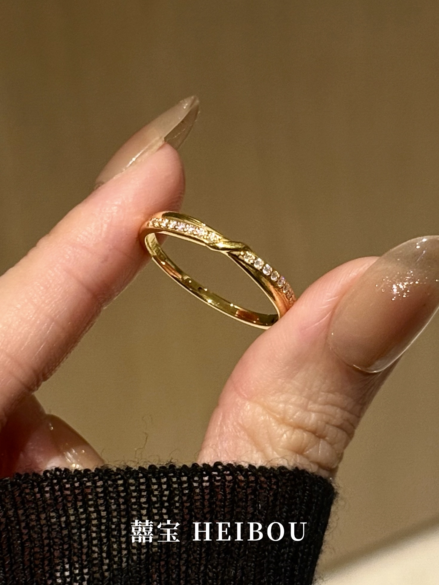 【6D镶嵌】点钻纽结戒指