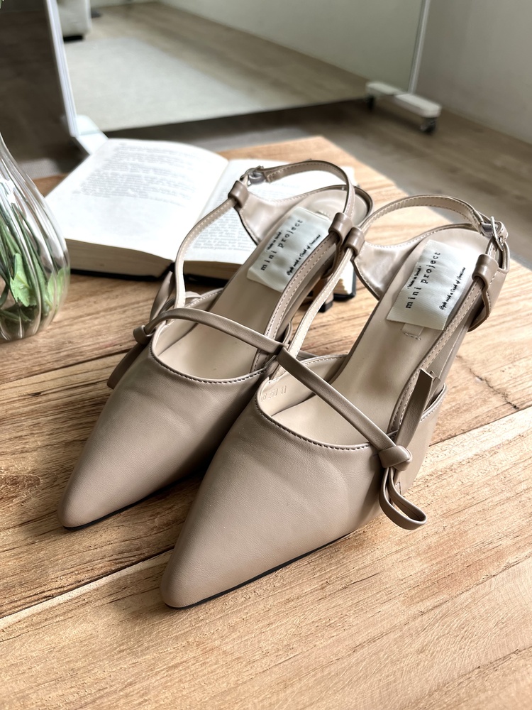 Noeud Front Slingback Heels (3colors)