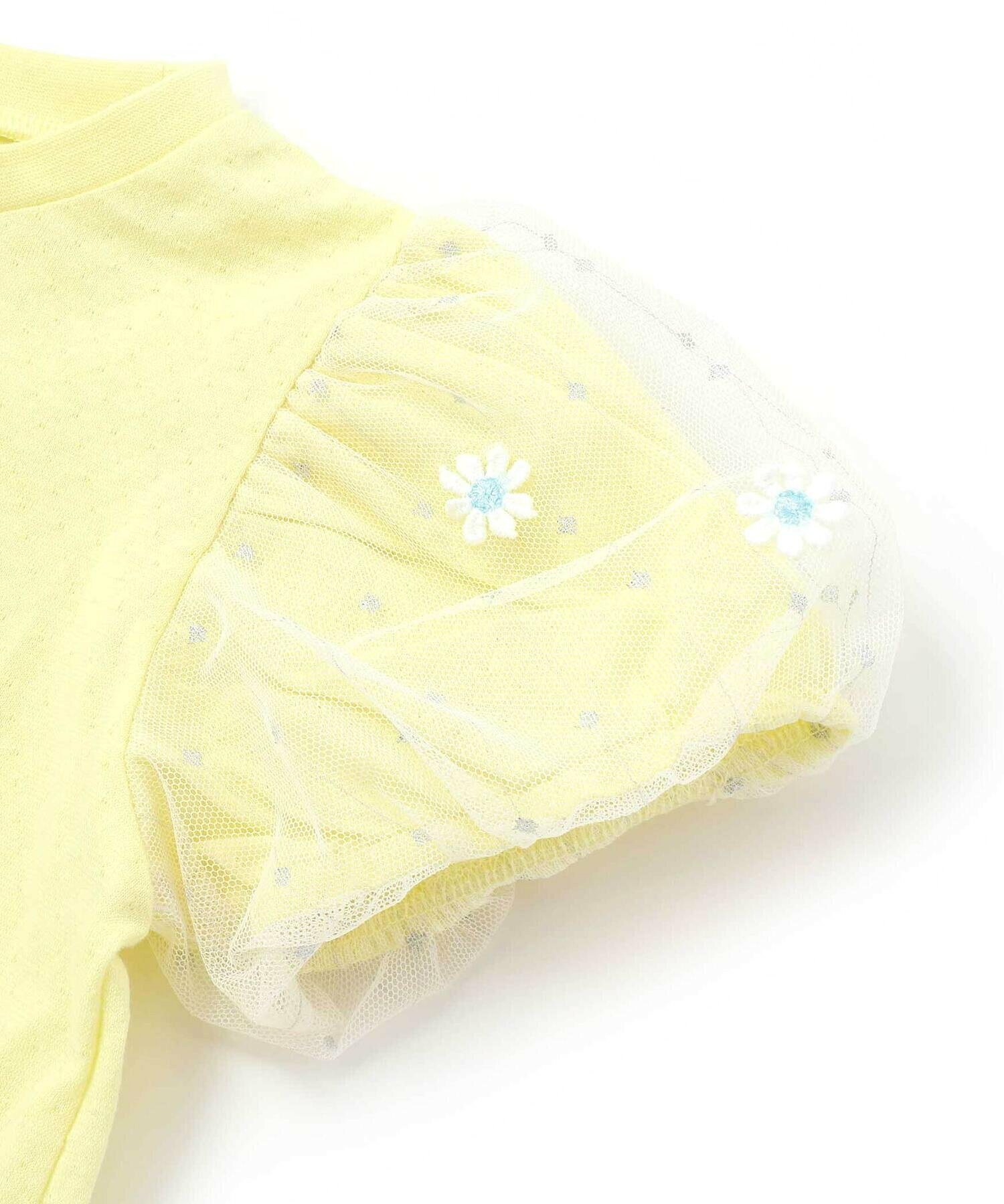 🇯🇵預訂 日本直送🇯🇵Slap Slip x Swimmer x Sanrio系列三色人物刺繡貼花薄紗泡泡袖上衣