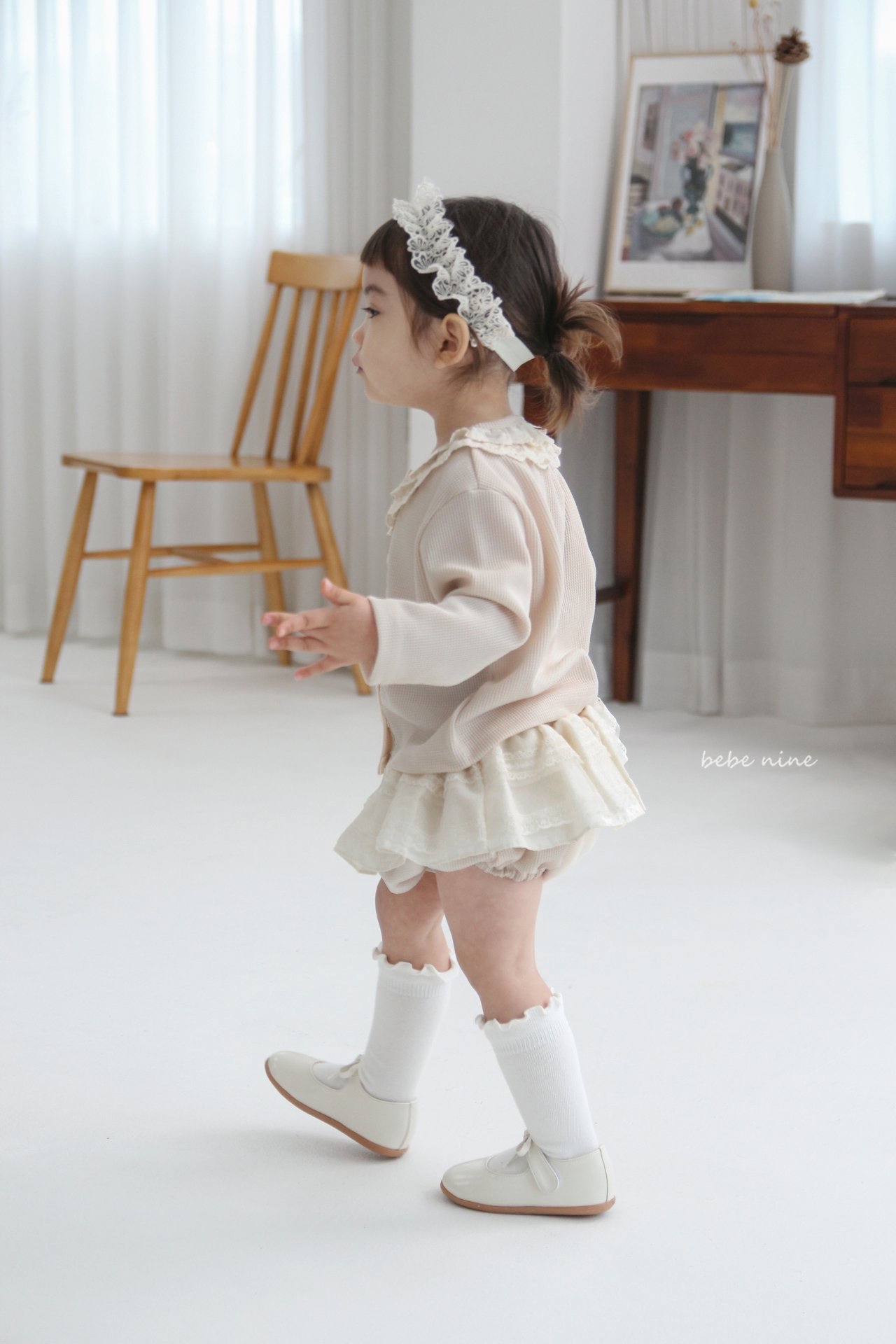 🌸預訂 韓國直送🌸🇰🇷Bebenine兩色蕾絲層疊裙擺燈籠褲