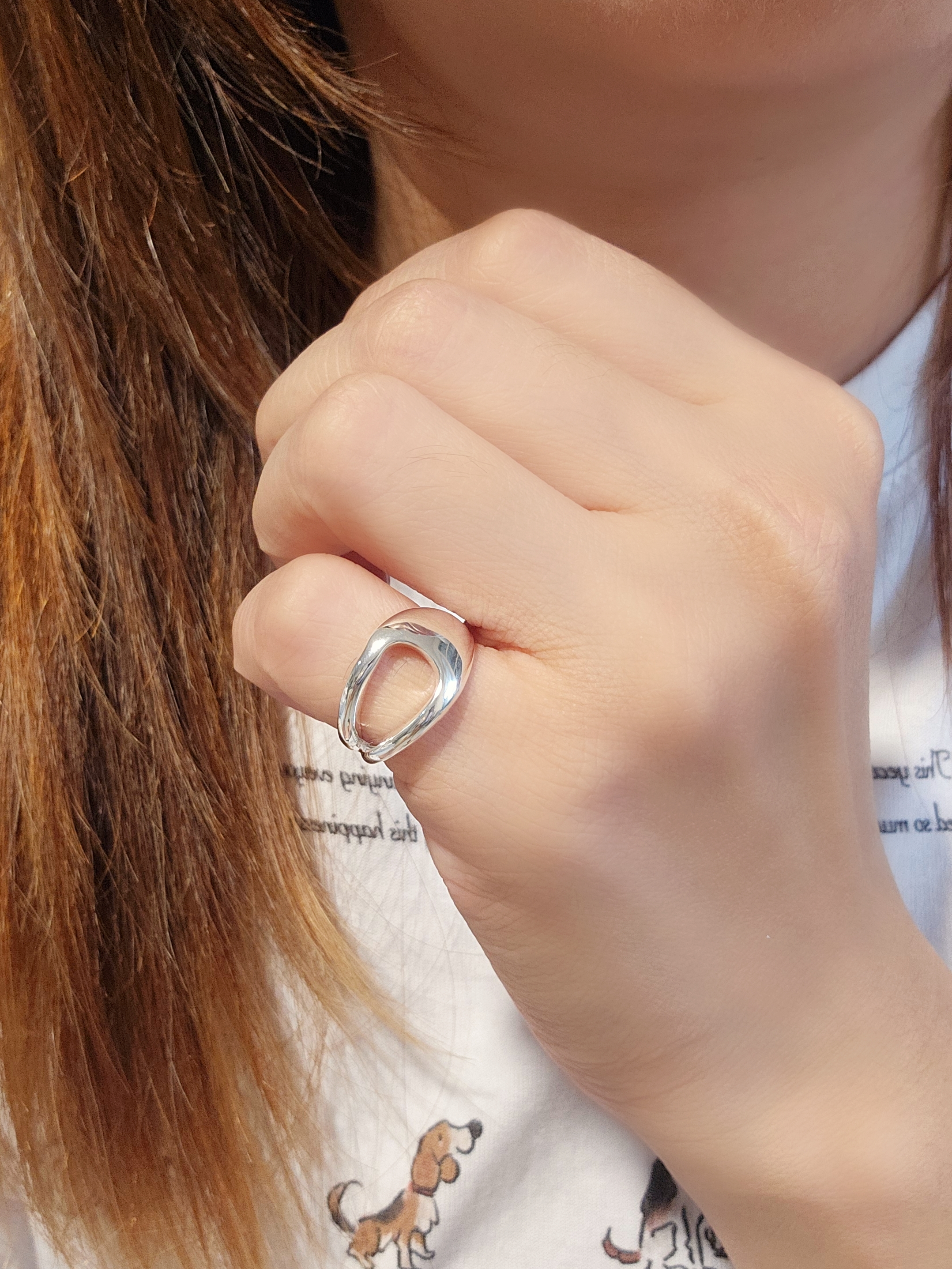 S925 -ER0074 Open-Curve Pinky Ring