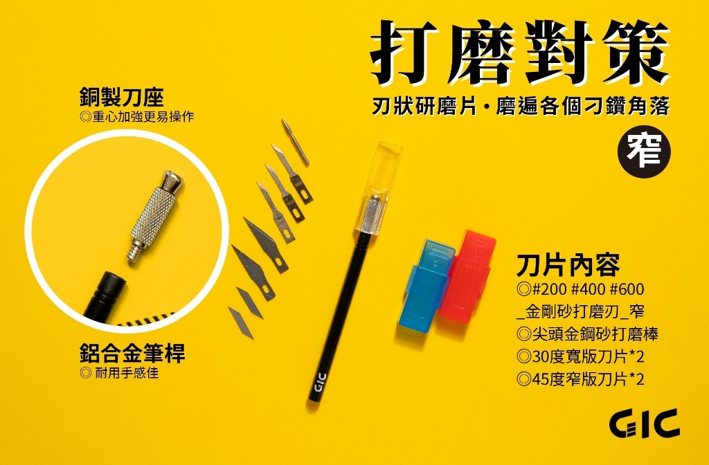 GIC GP系列 打磨對策 精密研磨筆刀