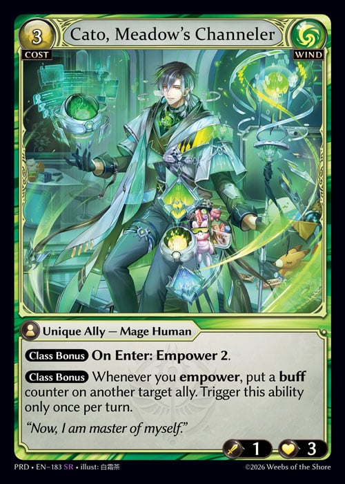 FOIL - Cato, Meadow’s Channeler / PRD-183 (SR)