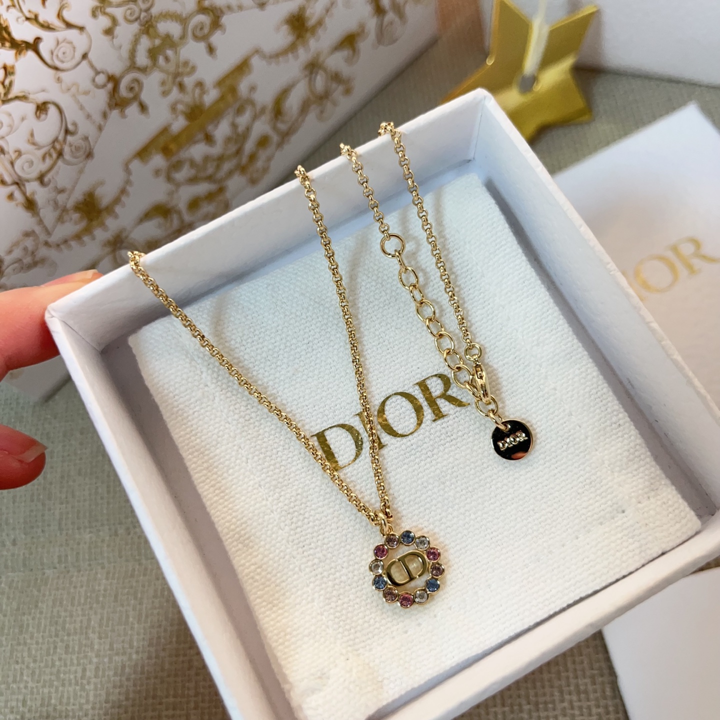 【原單】DIOR Petit CD Circle 手鍊/項鏈 連禮盒