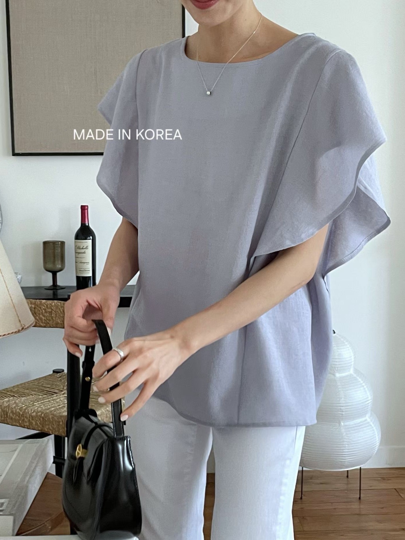 G6277 韓國🇰🇷ruffle後蝴蝶top