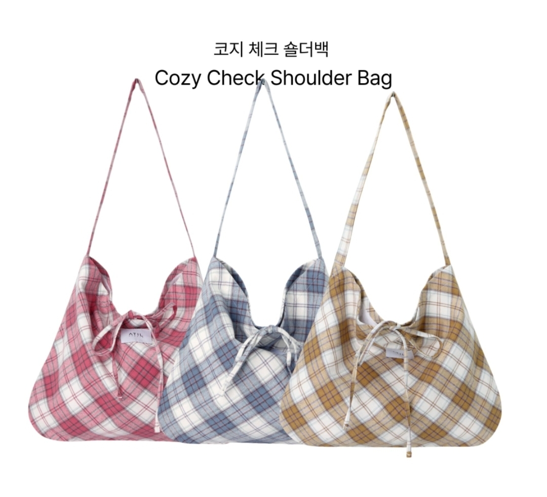 Atil Studio Cozy Check Shoulder Bag