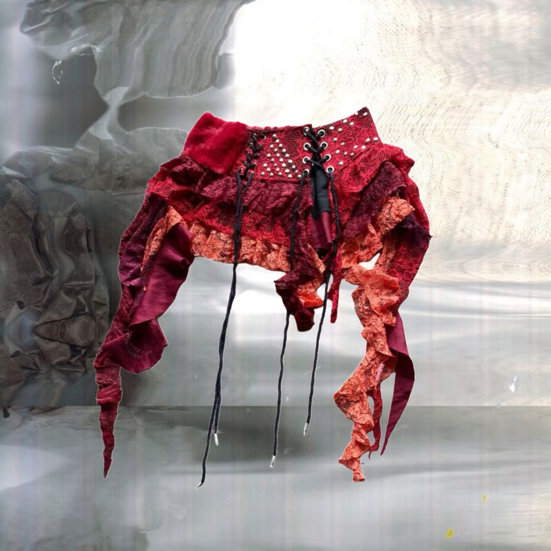 Classic Red Handmade Skirt