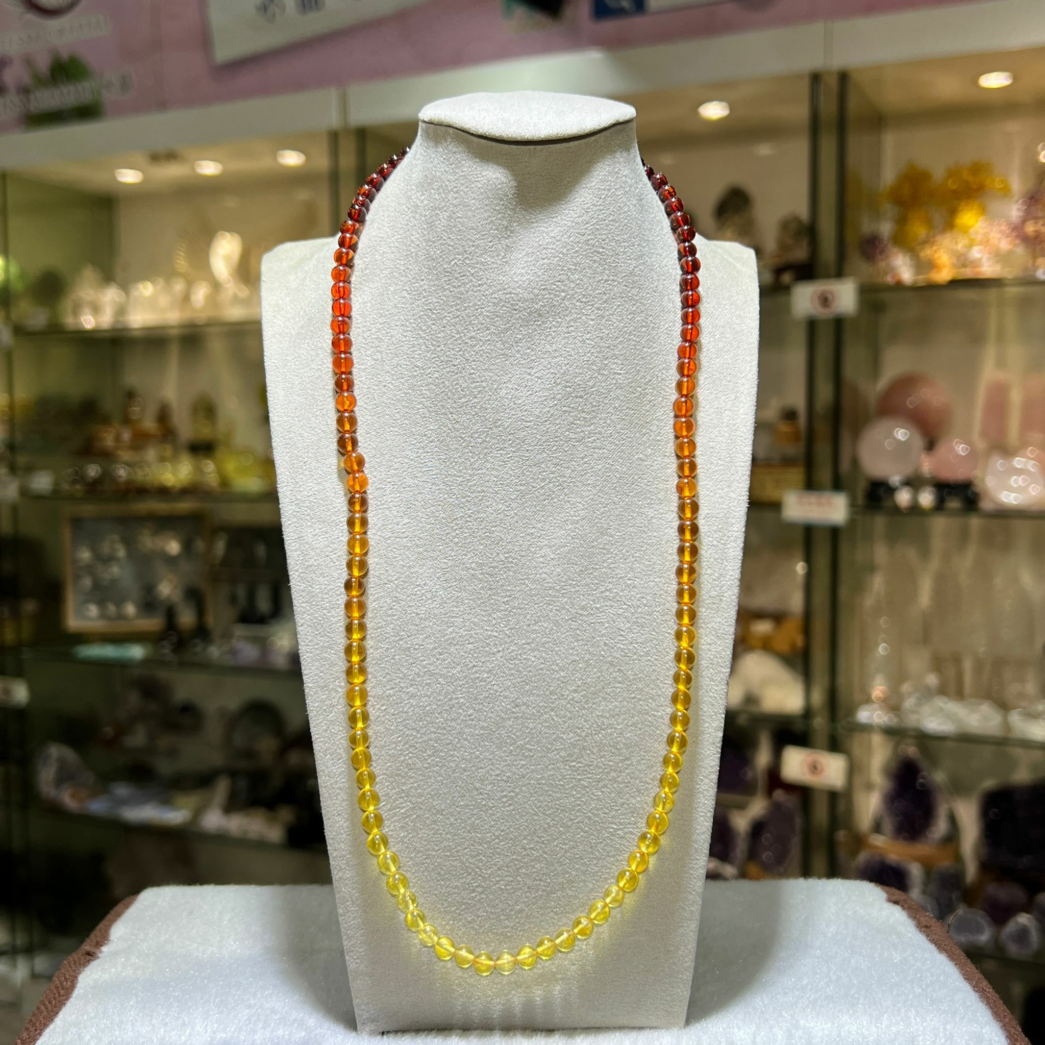 天然漸變琥珀多圈