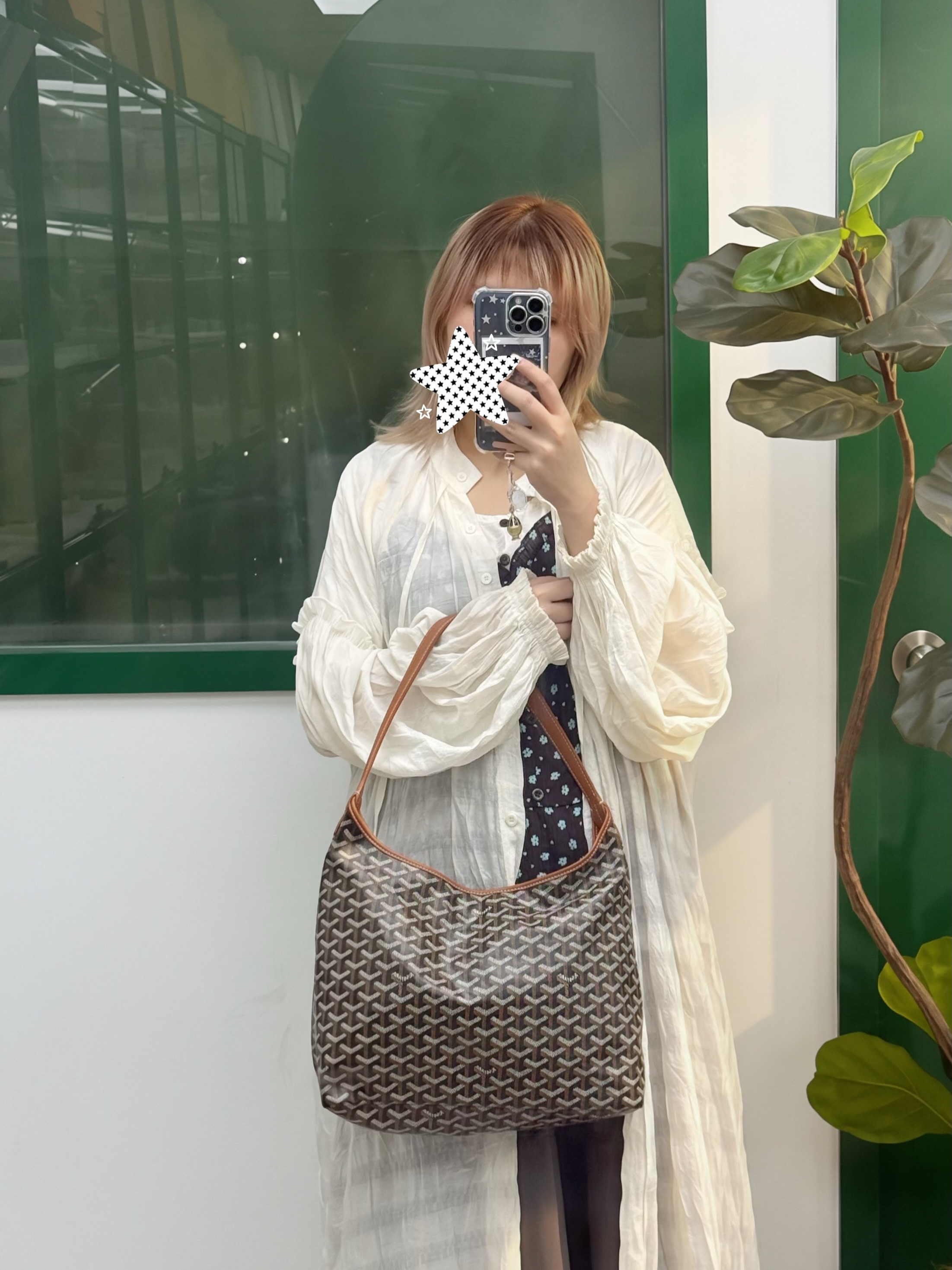 Goyard 👜 PRE OWNED 🛍️老花啡色Hobo pm size 有單 有塵袋