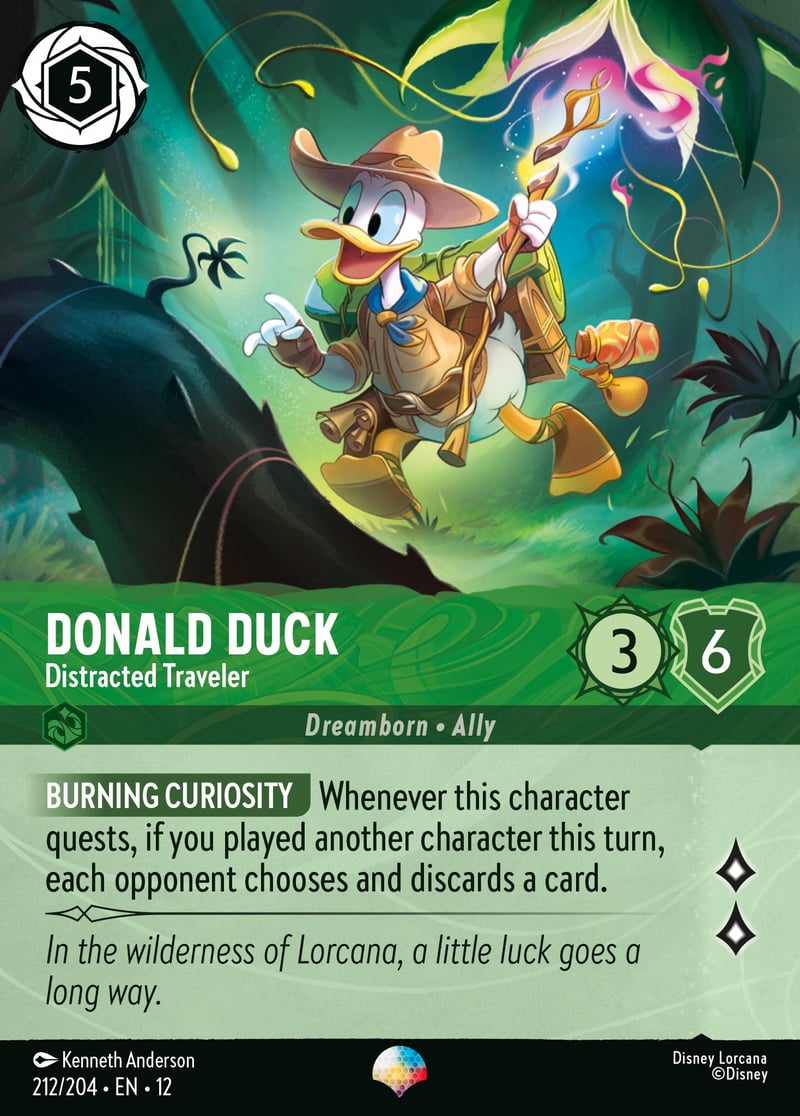 Donald Duck - Distracted Traveler | Set12-212 | Foil