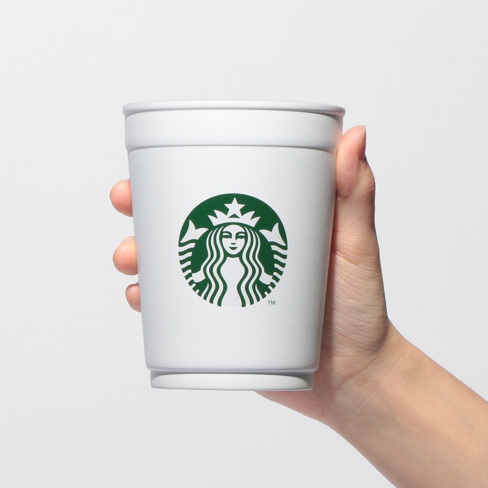 《日本🇯🇵 STARBUCKS》  2WAY 霧面白不鏽鋼杯 / 杯套 355ml