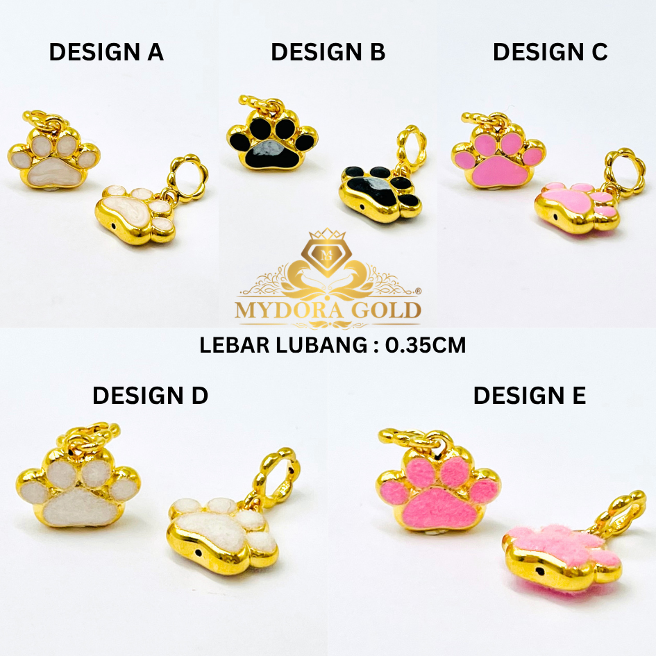 MYDORA Charm Comel Paw Print (5G) l EMAS 916/22K