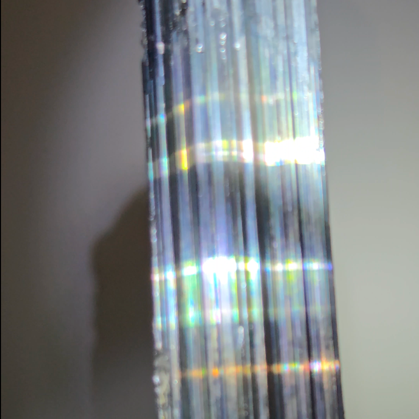 Stibnite wand with natural terminations, rainbow iridescence - STB10