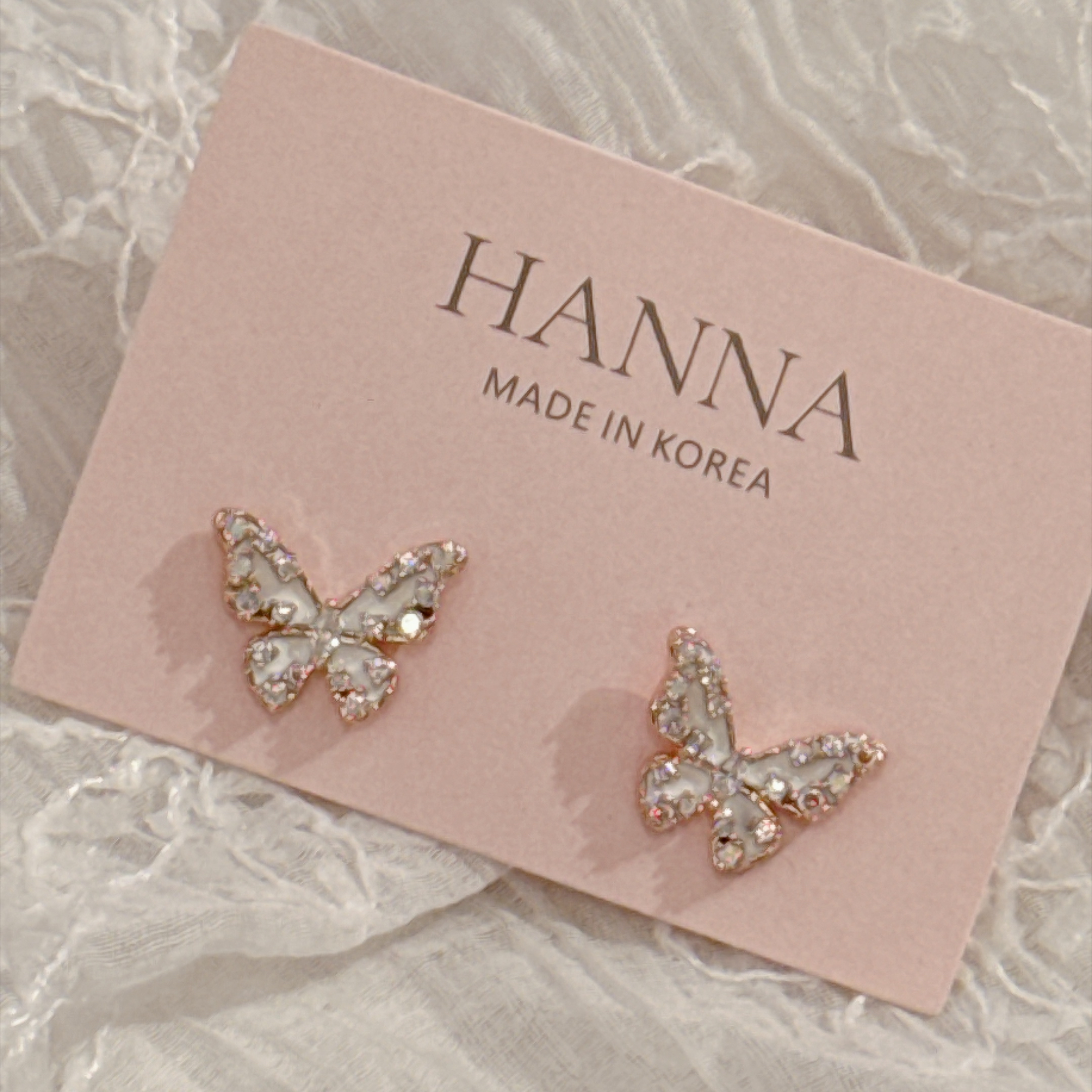 The Iridescent Crystal Butterfly Earrings
