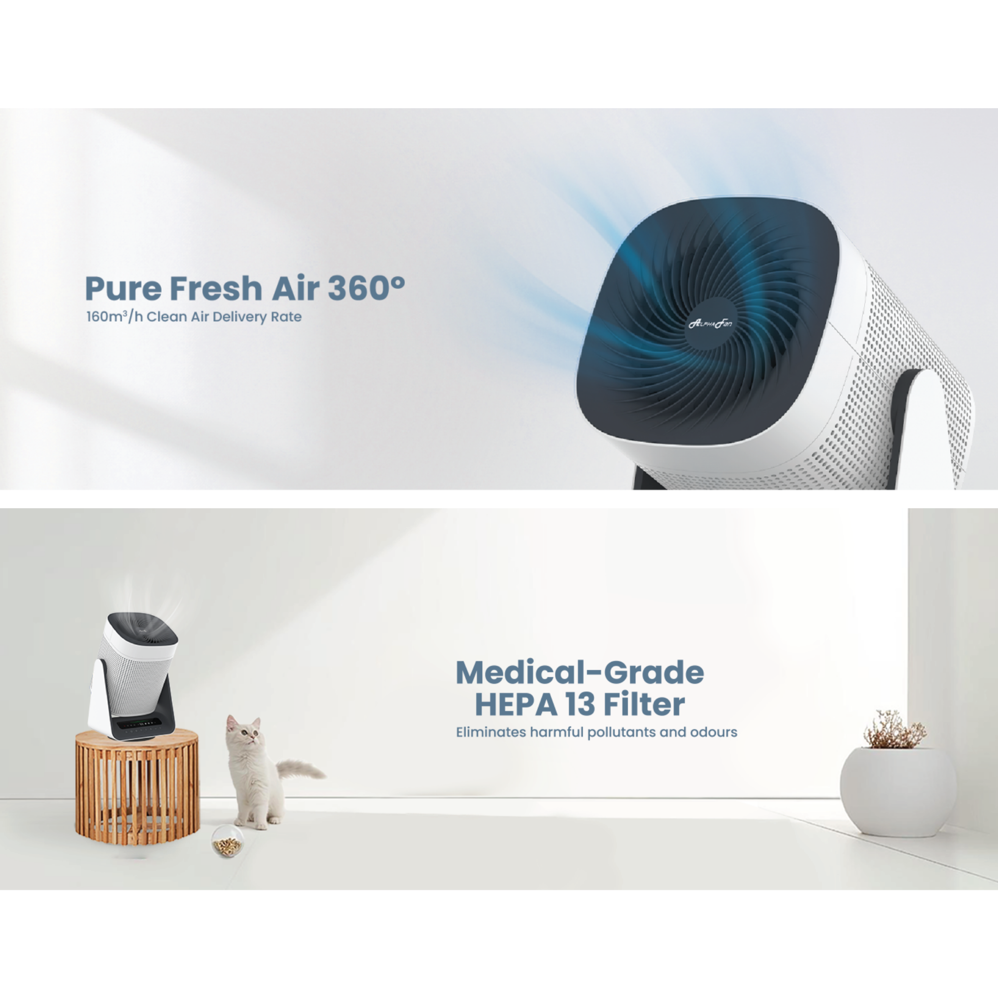 Alpha Motto Air Purifier 160m3/h (Motto Apf/Is-Ac)