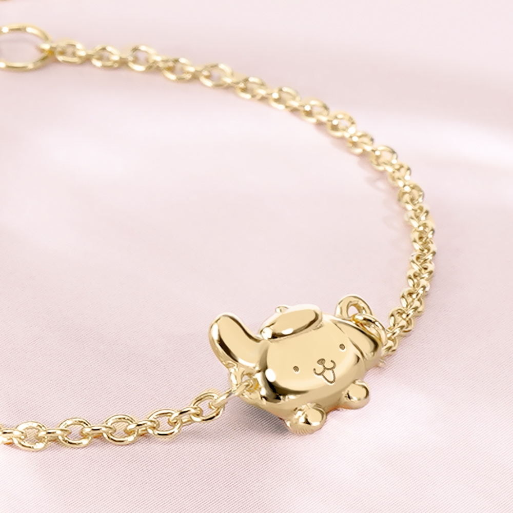 📦訂購 台灣限定 三麗鷗 SanrioＸSTORY 故事銀飾 30週年系列 Pom Pom Purin 布丁狗像素雷刻晶鑽純銀手鏈