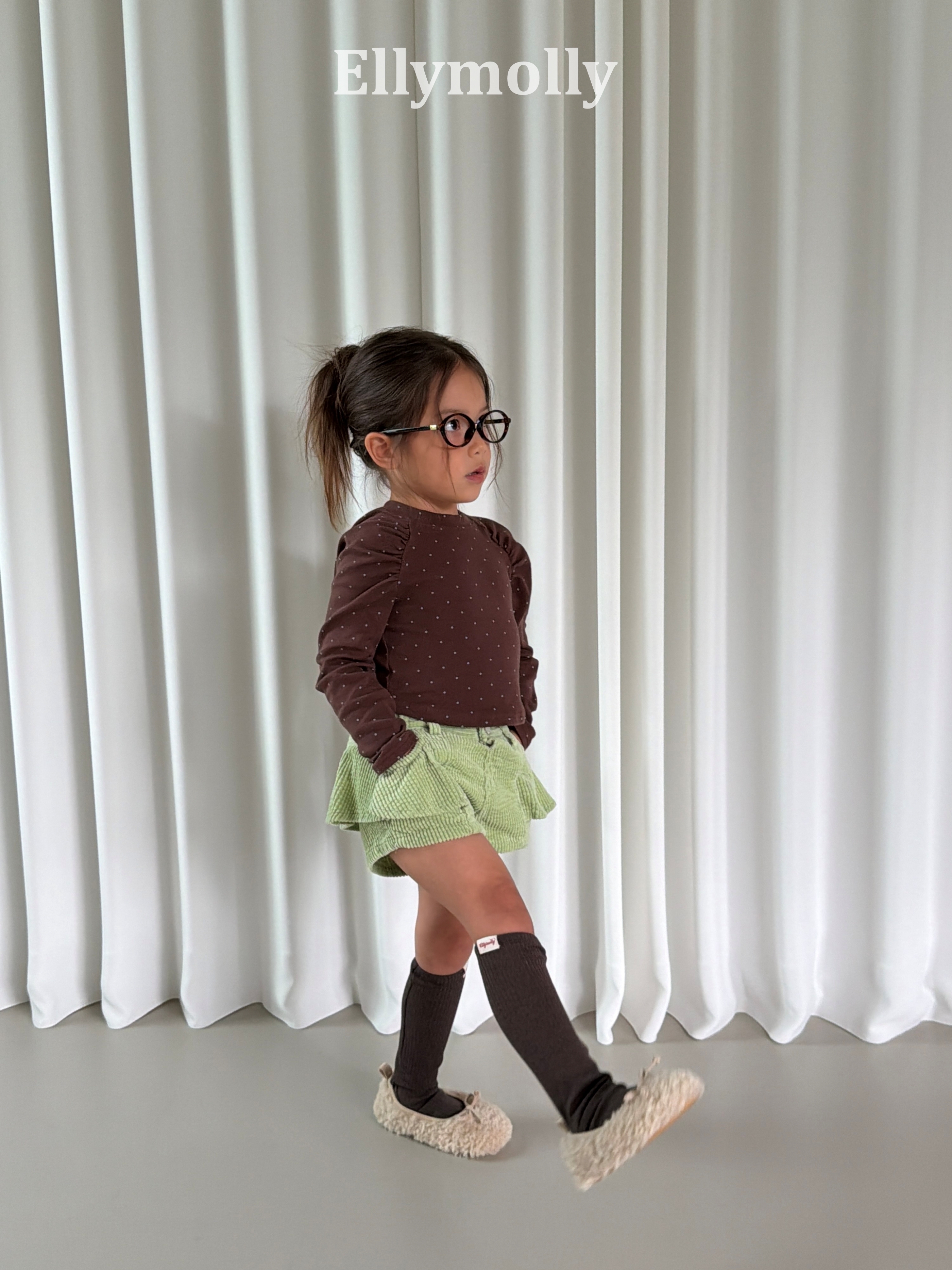 Ellymolly | Giselle Dot Shirring T-shirt