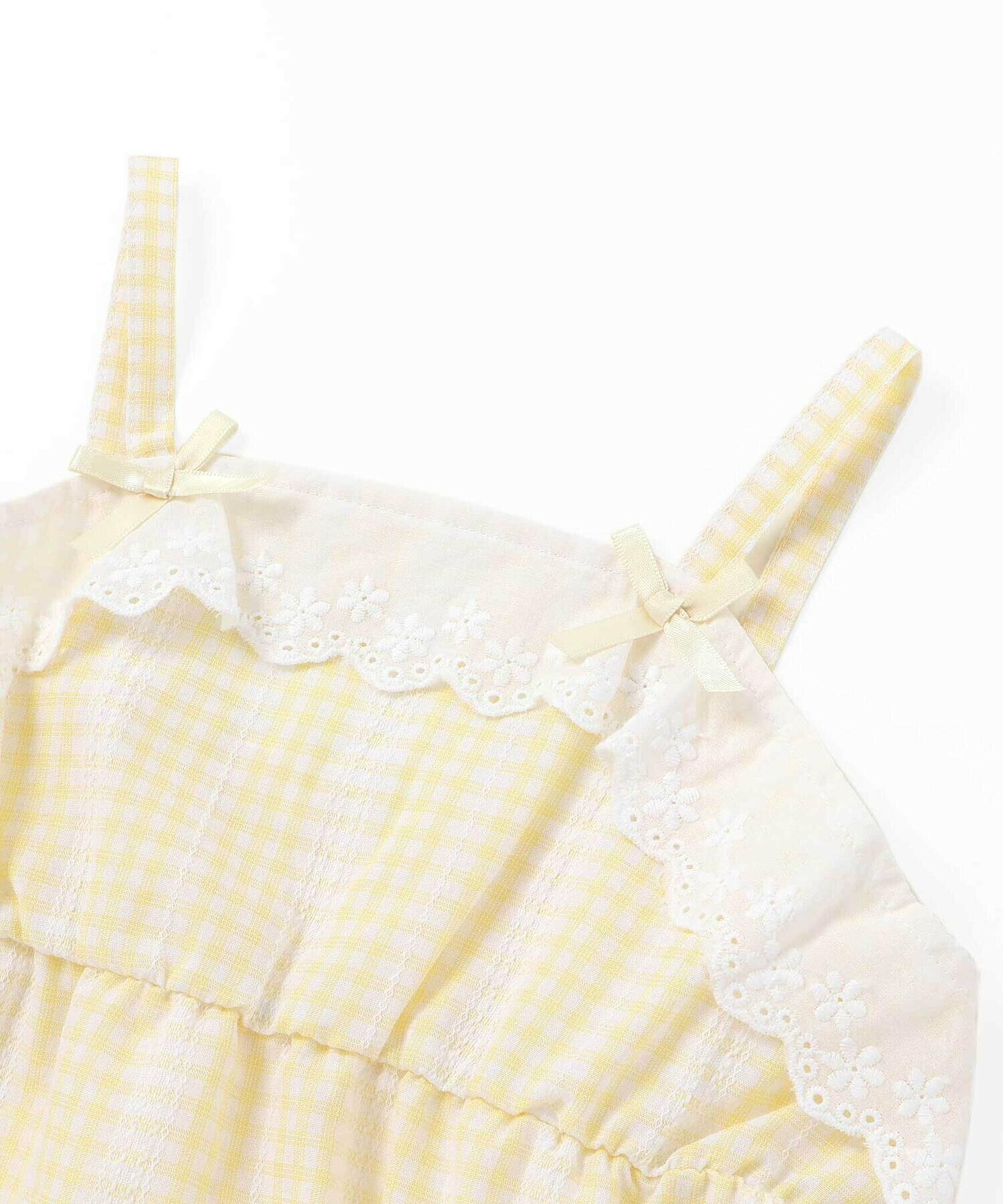 🆕【⭐訂購⭐】🇯🇵日本直送🌀#肉桂狗/ #布丁狗  泡泡袖印花TEE+格紋喇叭胸衣 兩件套🌀[ELBA-0161][260310]