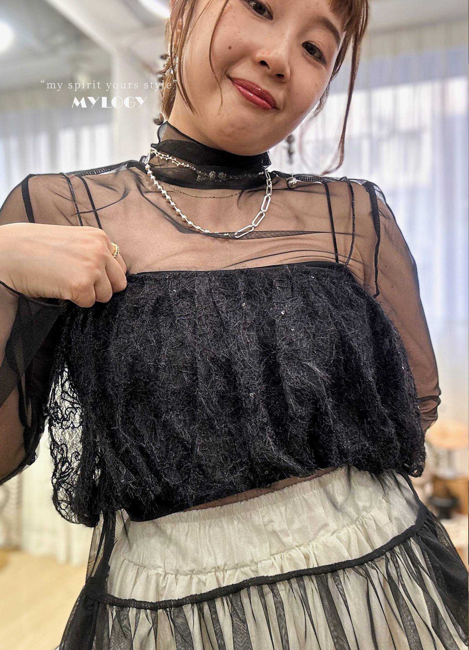 暗地裡高調～蕾絲蘇蘇亮片雲朵綁帶馬甲 CE0001