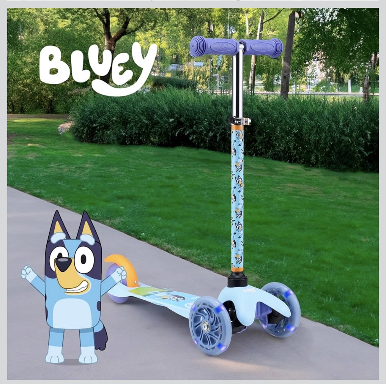 【美國直送】Bluey 閃轆滑板車