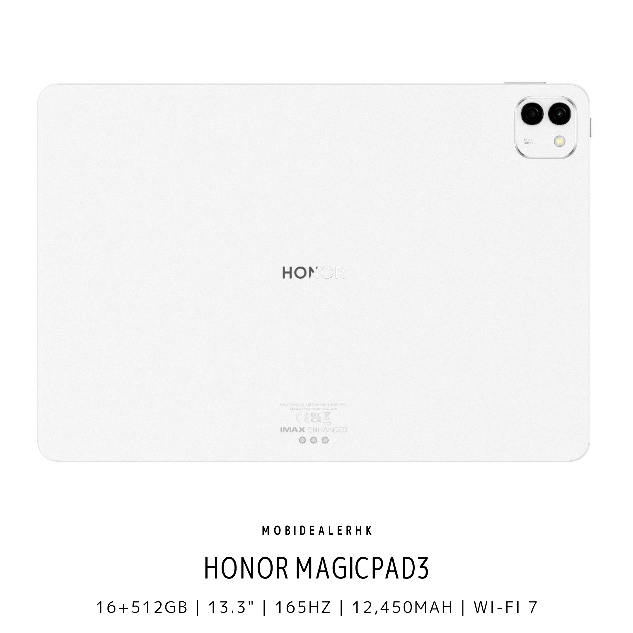 Honor MagicPad3 | 榮耀 MagicPad3 | WiFi | 平板電腦 | 16+512Gb | 13.3" 超大屏幕 | 165Hz | 12450mAh 巨大電池
