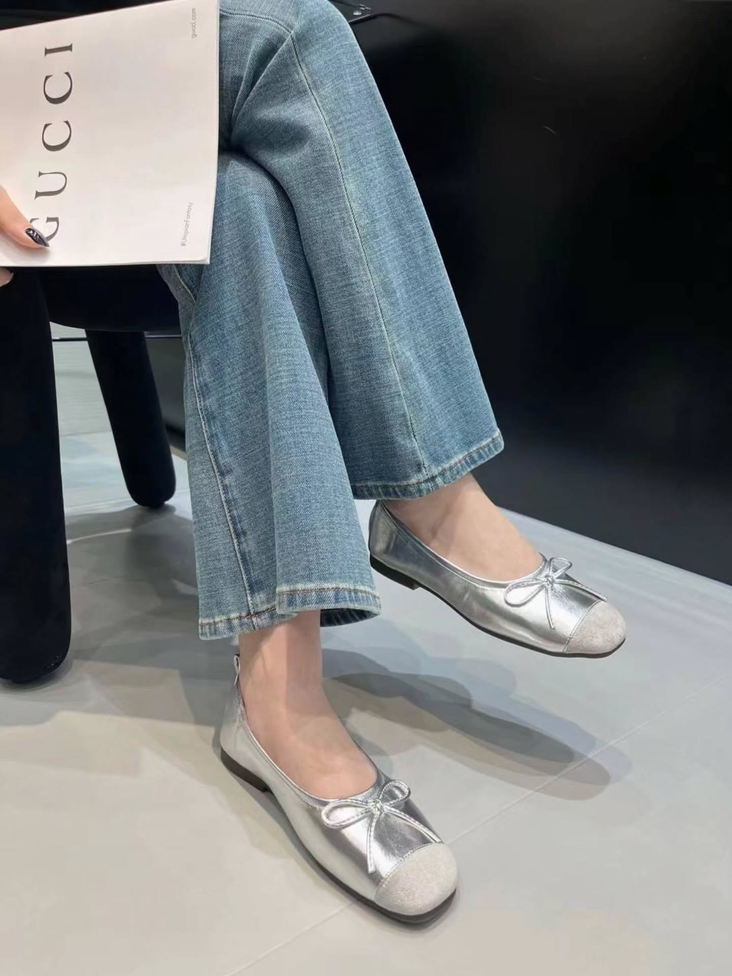 6638-32 法式蝴蝶结平底鞋 🇨🇳