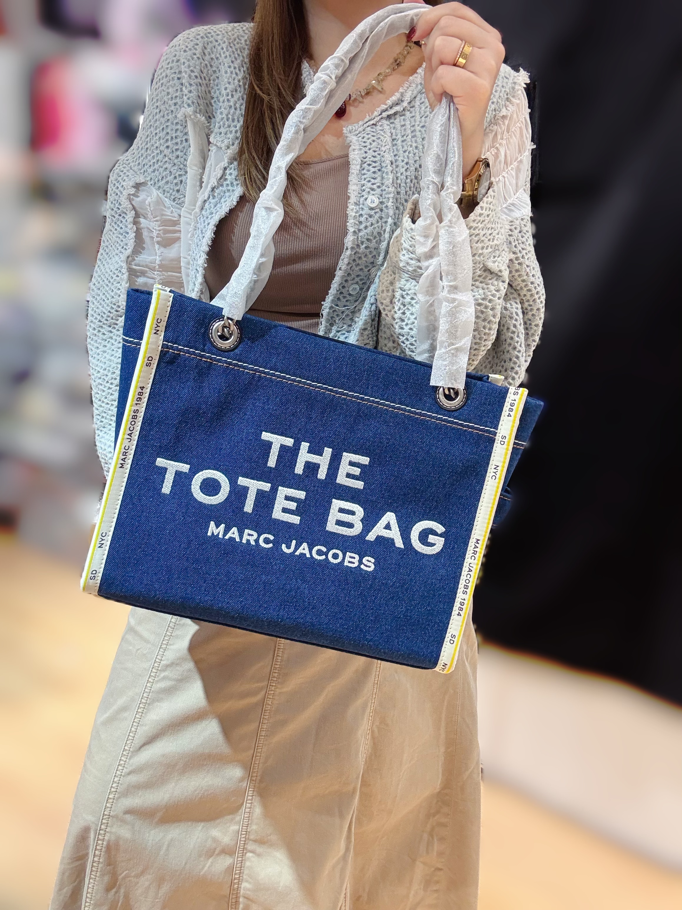 Marc jacobs chain tote M denim